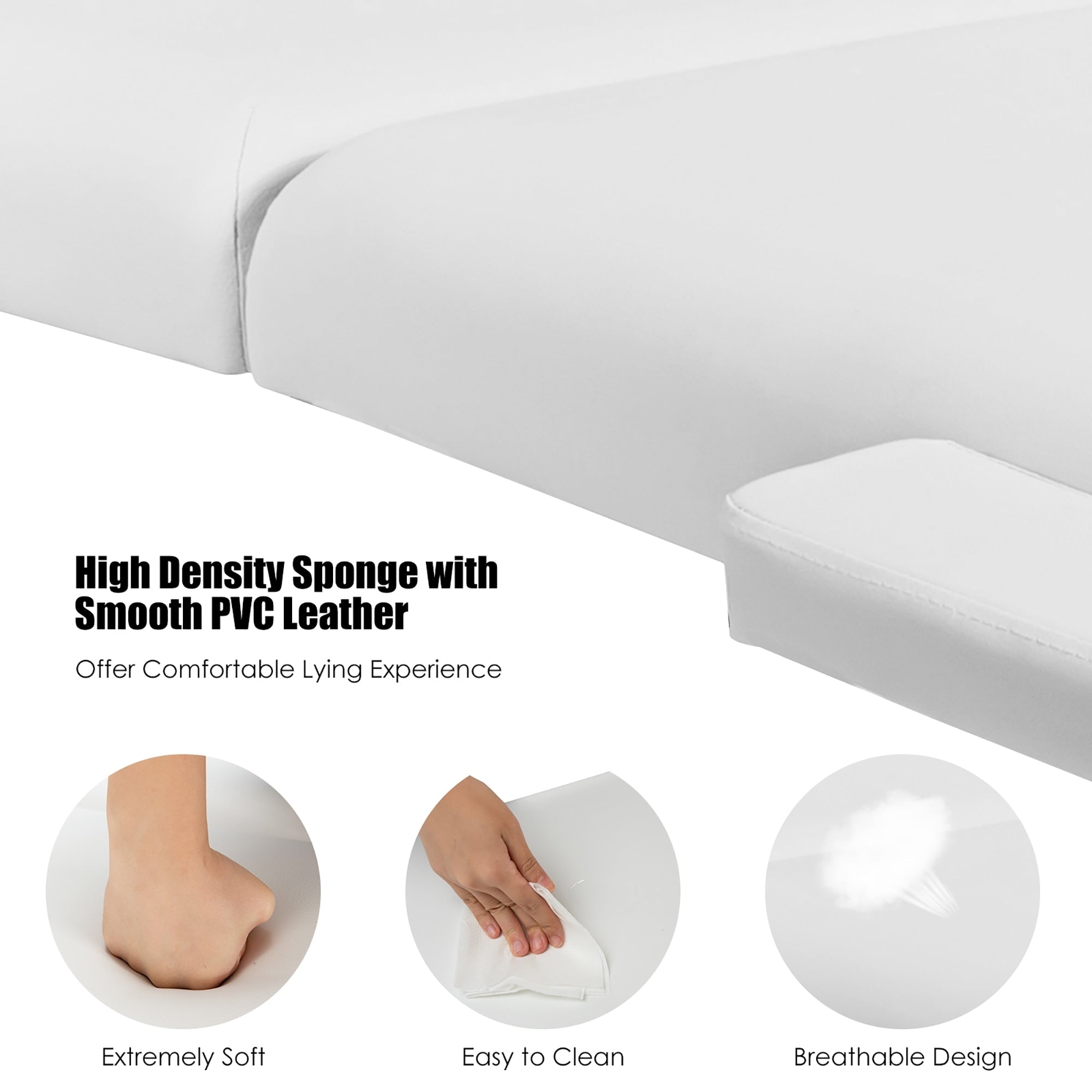 Table de massage portable 84''L réglable pour le visage, le spa et le tatouage avec transport