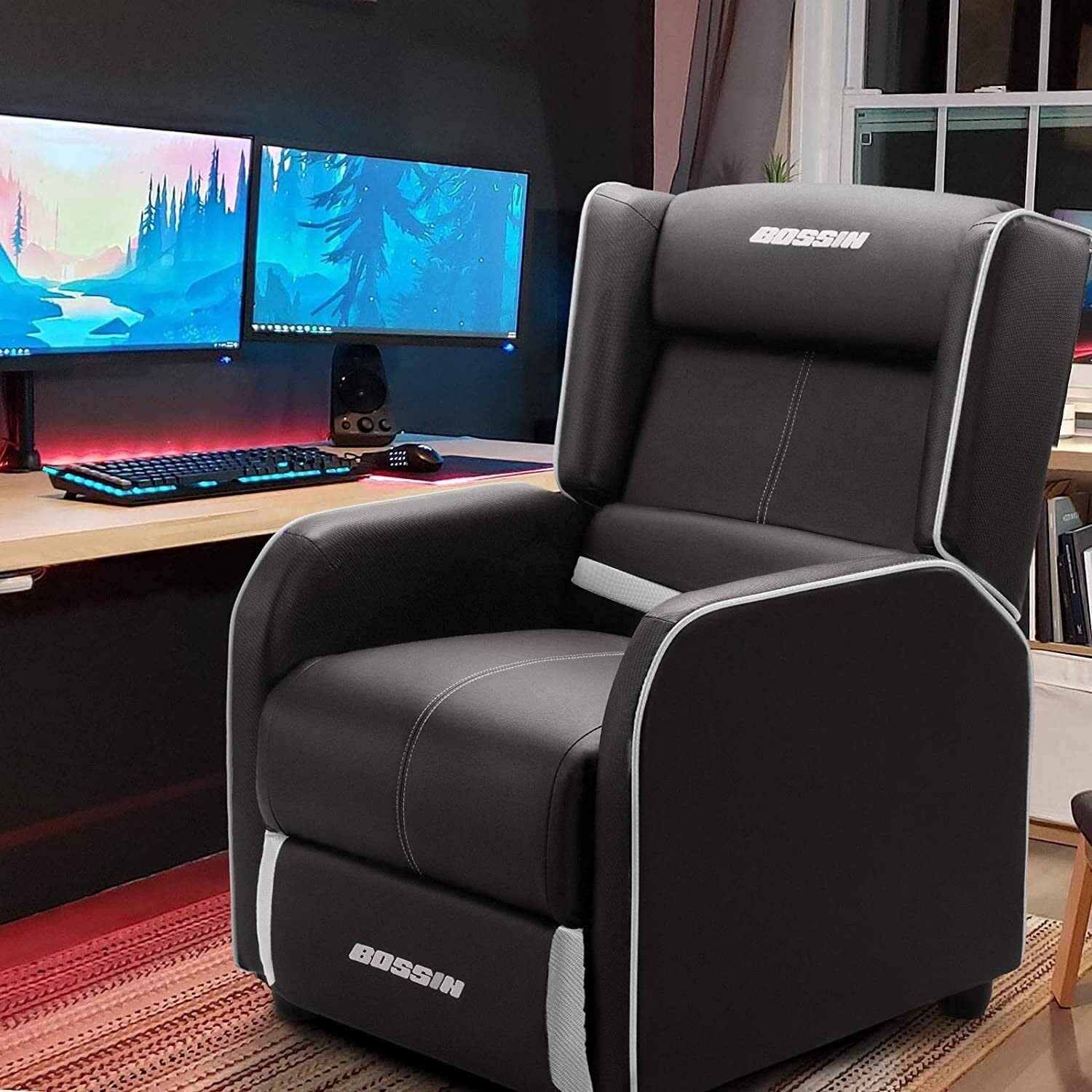 Canapé inclinable ergonomique en cuir PU BOSSIN pour salon
