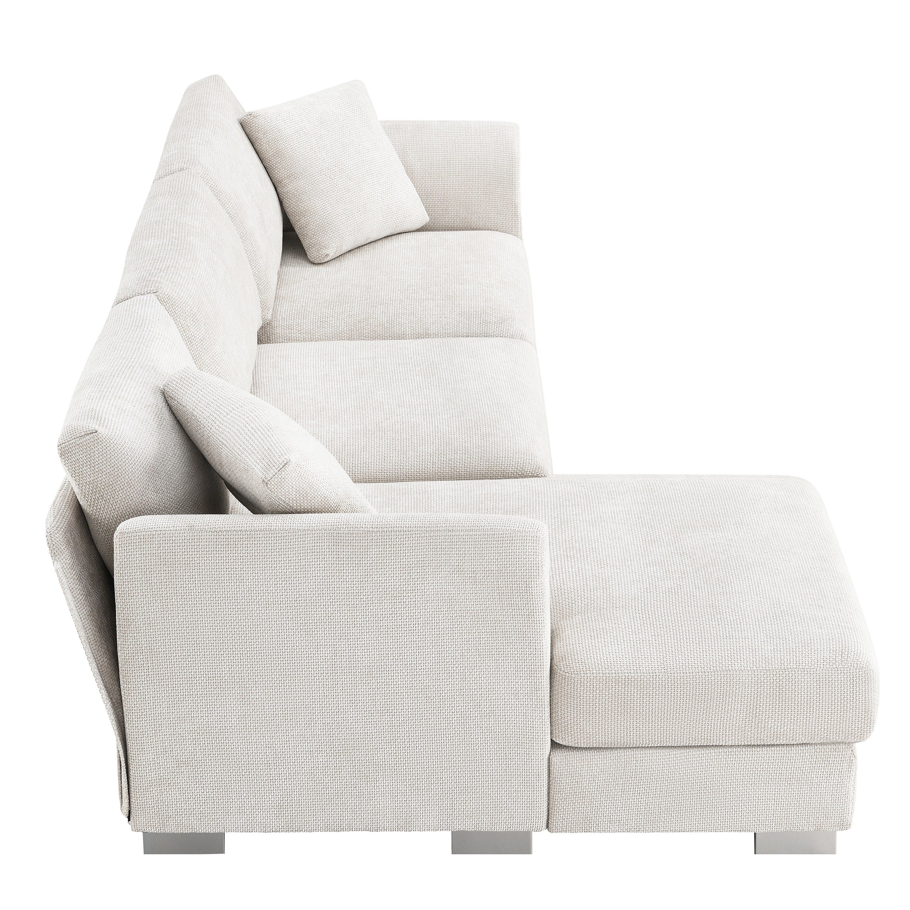 Canapé sectionnel Cloud, ensemble de canapés de luxe en forme de L avec 2 oreillers gratuits, mobilier d'intérieur 4 places en chenille avec méridienne surdimensionnée