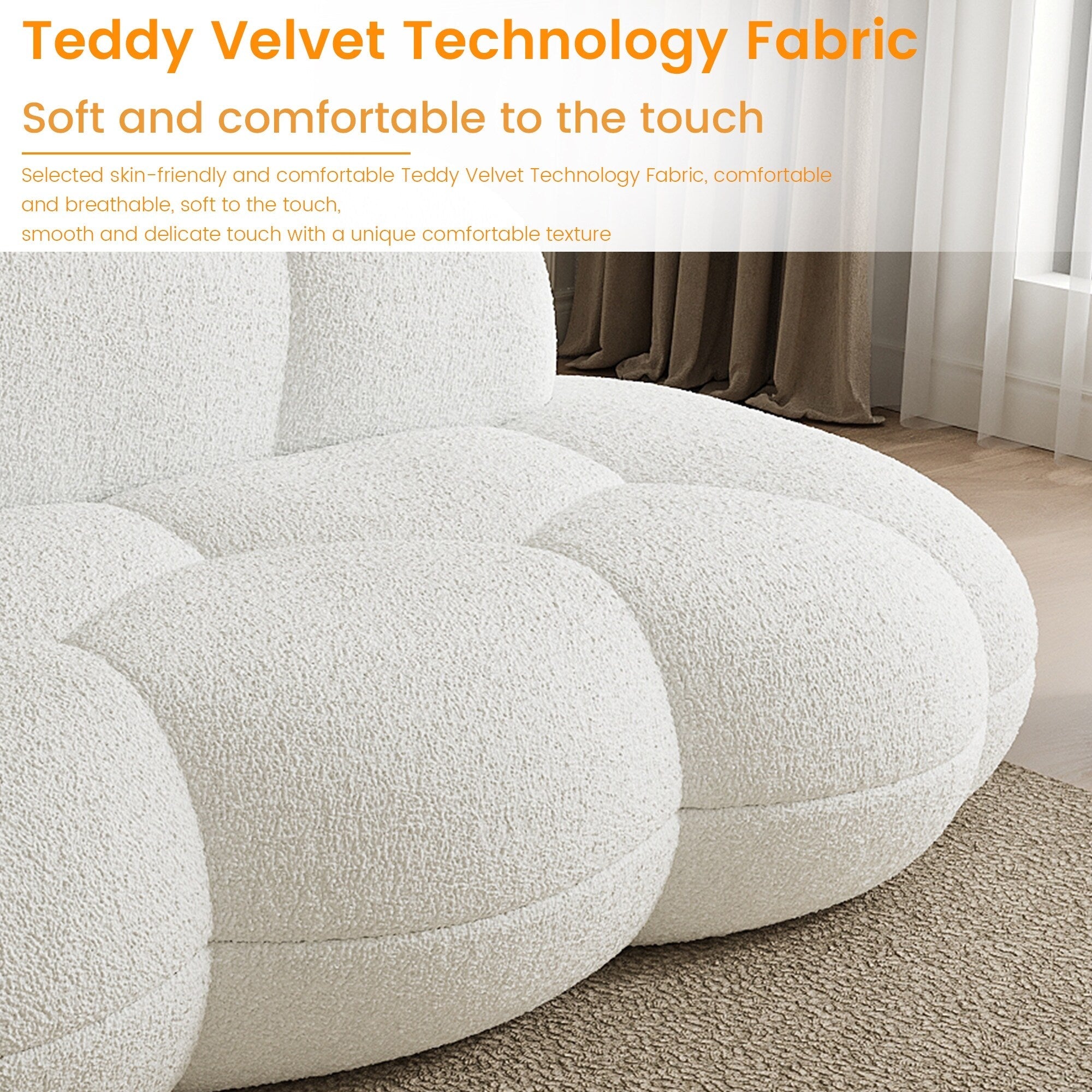 Canapés en forme de nuage pour salon, canapé compressé moderne et confortable, canapé de loisirs en forme de nuage pour chambre à coucher, appartement