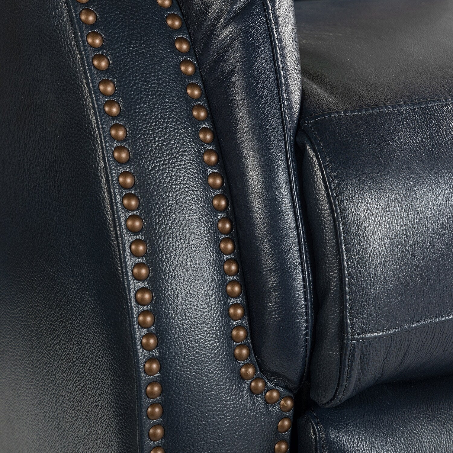 Fauteuil inclinable électrique en cuir véritable Eduardo avec port USB, lot de 2