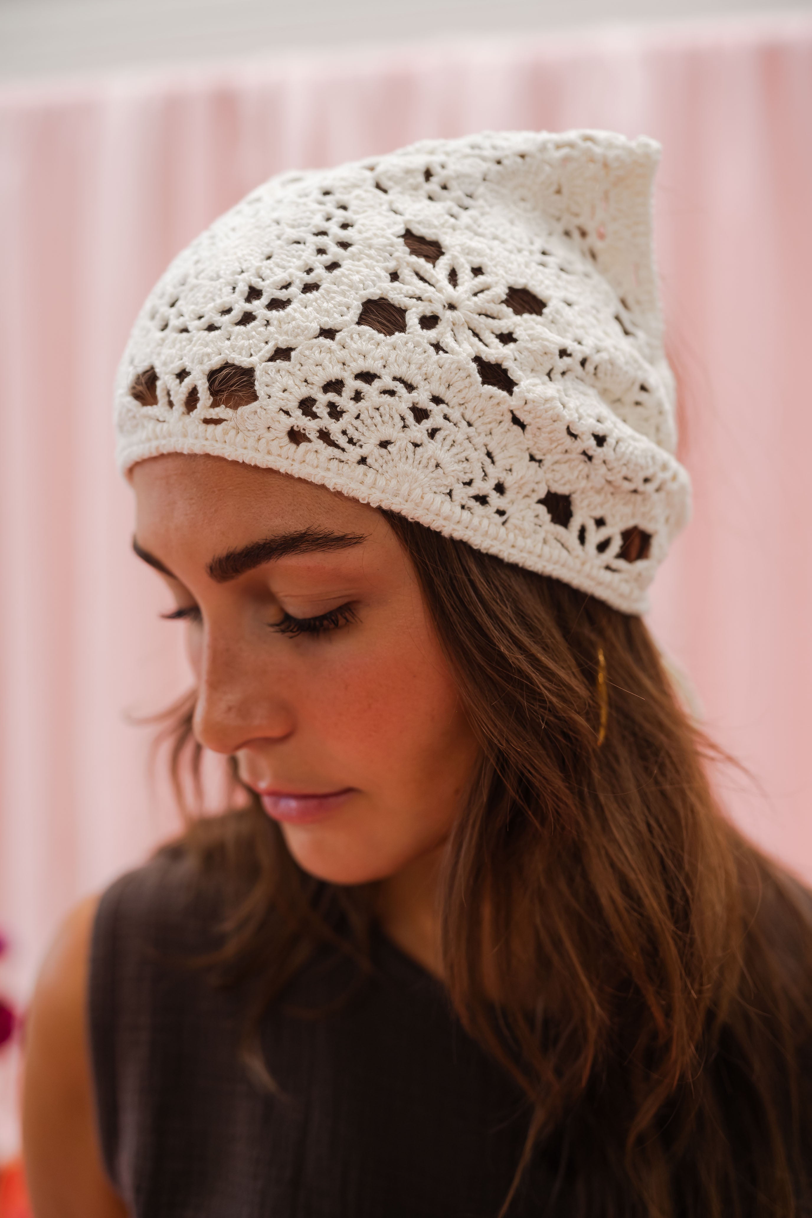 Écharpe au crochet Tatia écrue