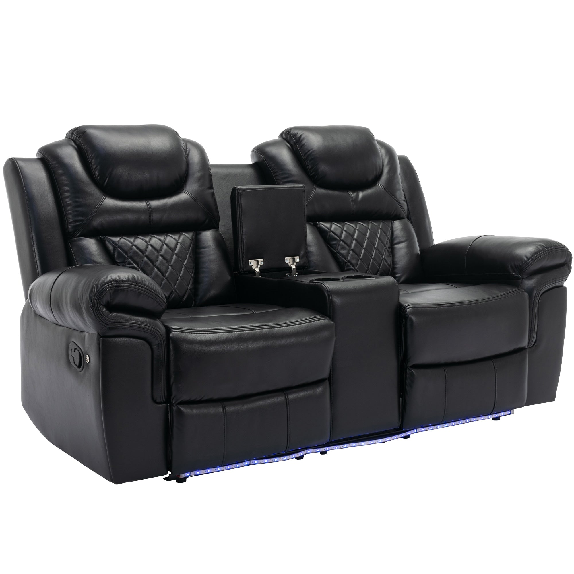 Fauteuil inclinable manuel pour cinéma maison avec rangement escamotable