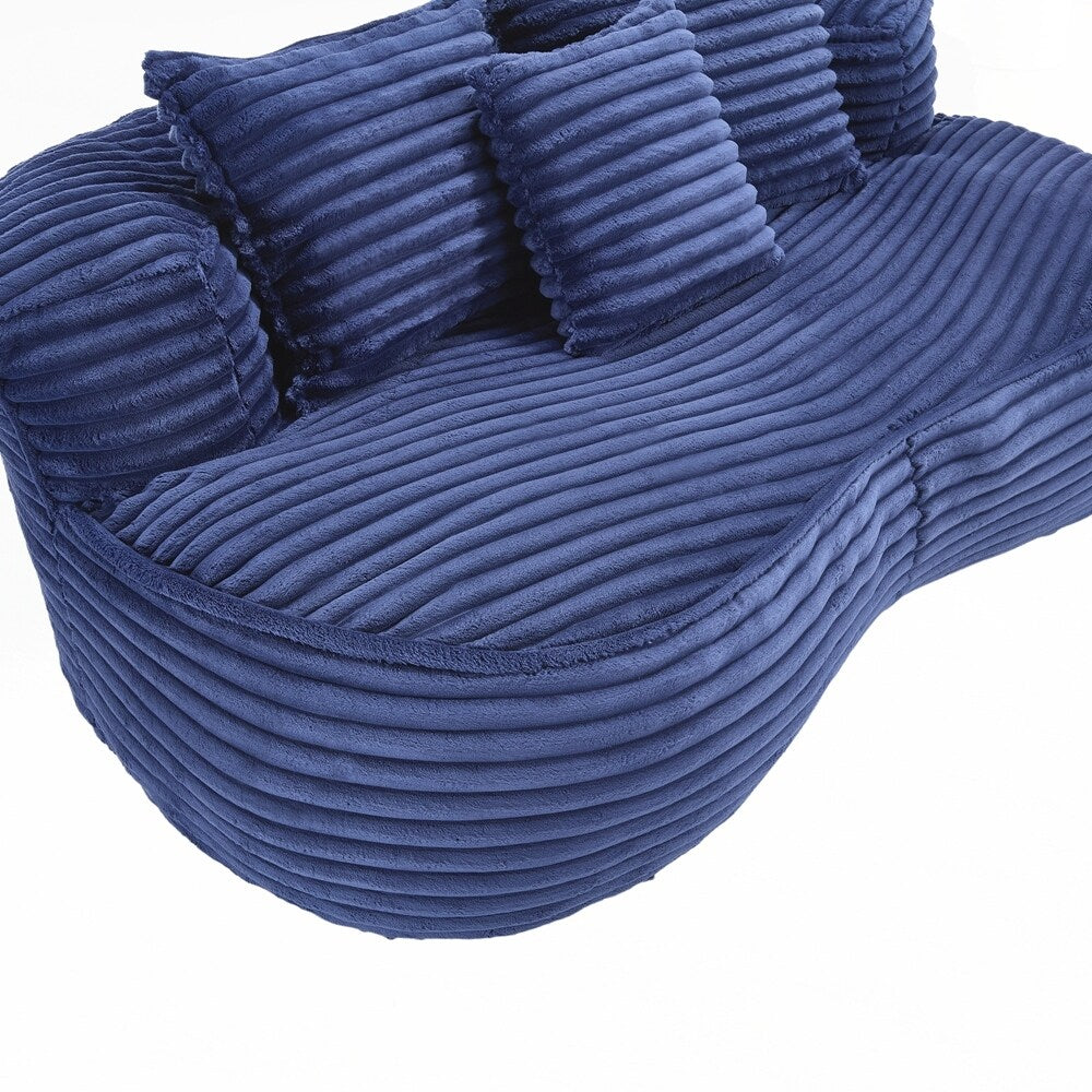 Canapé confortable et durable, fauteuil poire à dossier haut pour adultes et enfants - 2 places
