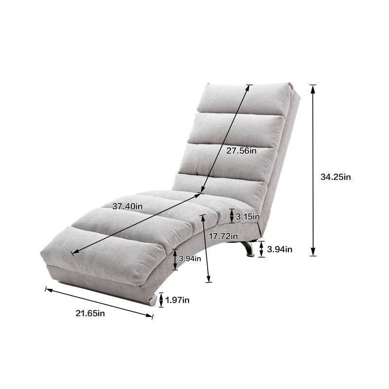 Fauteuil de massage inclinable en lin Intérieur avec télécommande, fauteuil de massage électrique ergonomique, 5 modes