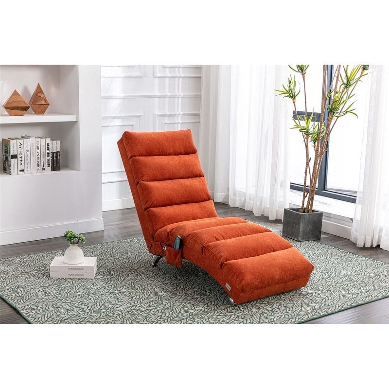 Fauteuil de massage inclinable en lin Intérieur avec télécommande, fauteuil de massage électrique ergonomique, 5 modes