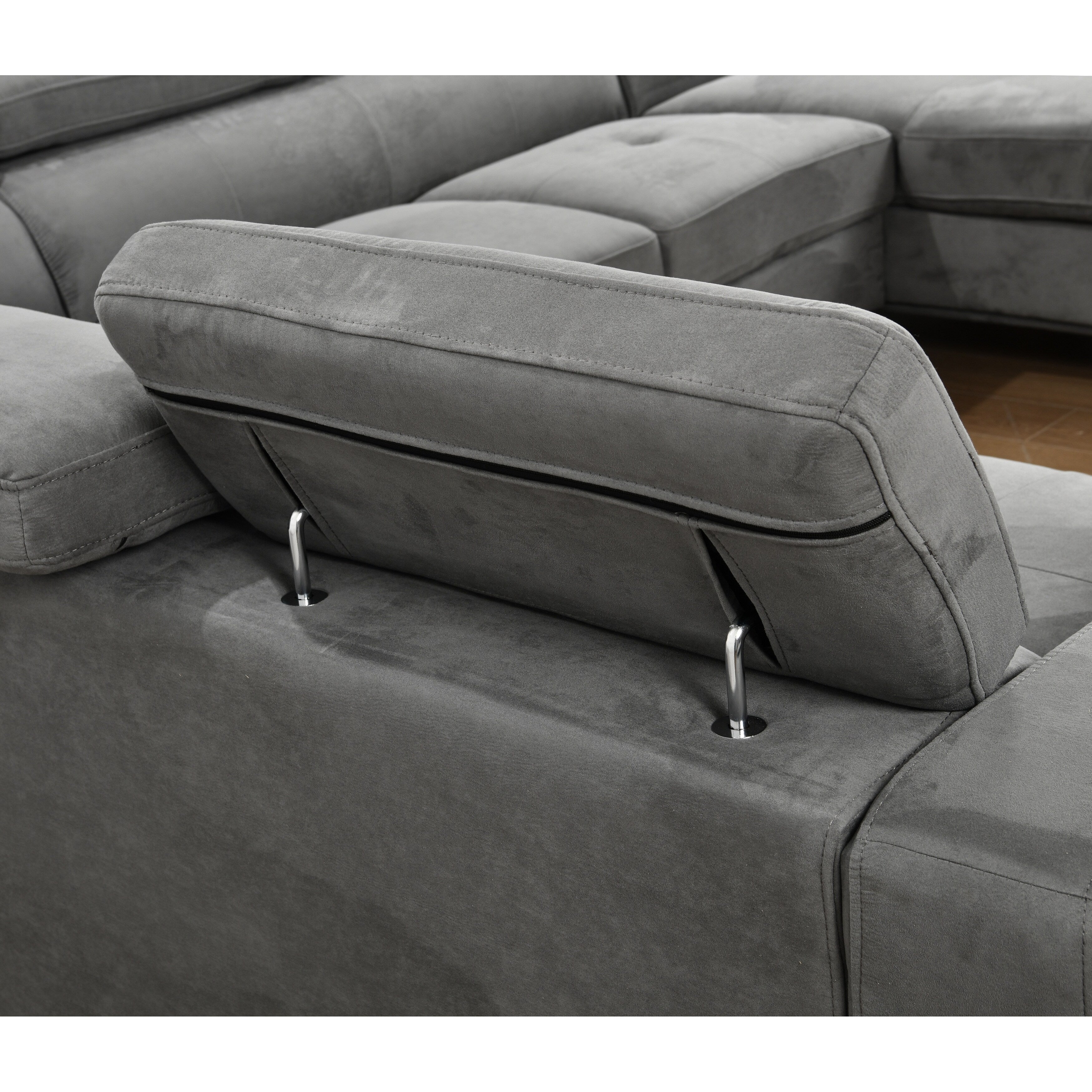 Canapé sectionnel surdimensionné Roomfitters 122 avec rangement pour méridienne, canapé contemporain en U 7 places