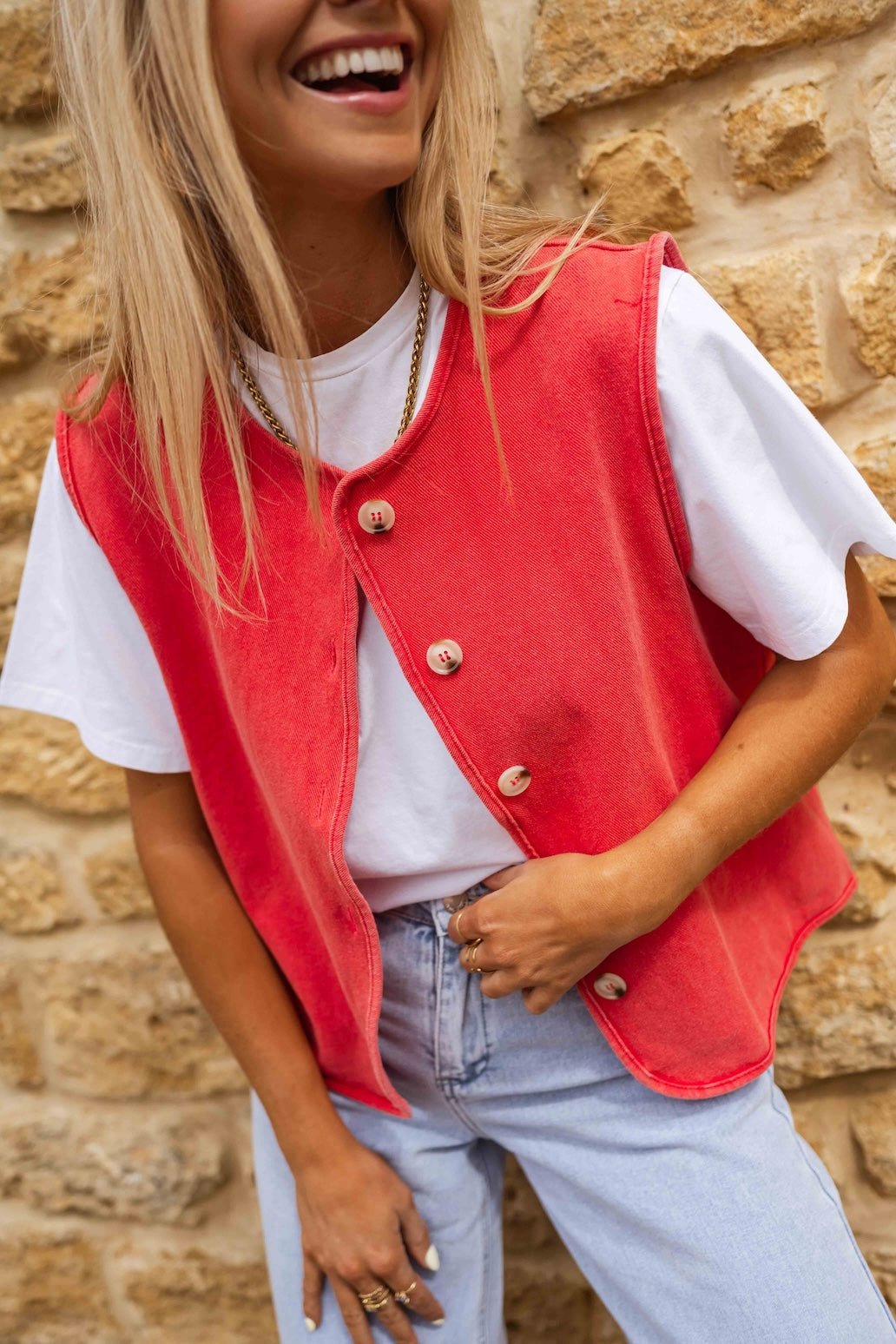 Gilet Lara rouge