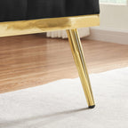 Canapé 2 places en velours 55,5 avec 2 coussins, design contemporain et montage facile