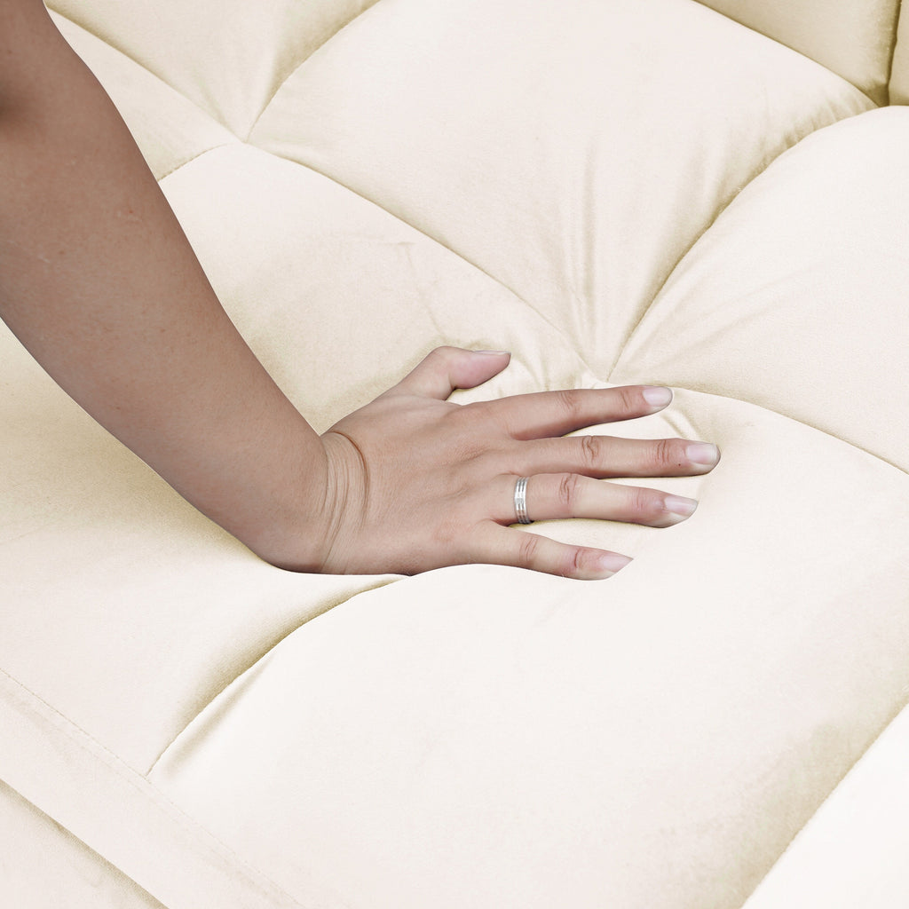 Canapé-lit convertible 3 en 1 en velours à 64,96 $ avec dossier réglable, poche de rangement et capacité de charge de 500 lb