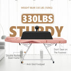 Chaise de massage réglable pour salon de beauté, spa, tatouage, avec tabouret