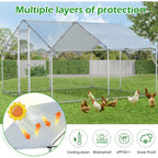 AECOJOY Grand poulailler en métal avec cage à poulets en métal