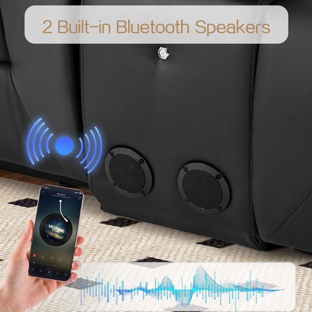 Canapé inclinable manuel AECOJOY pour camping-car, siège de cinéma maison en polyuréthane avec console