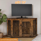 Niche d'angle pour chien Bossin, niche en bois de 44/52 pouces avec filet, niche décorative en bois pour chien, idéale pour l'intérieur