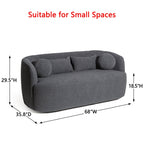 Causeuse 2 places rembourrée KINWELL Boucle avec oreillers