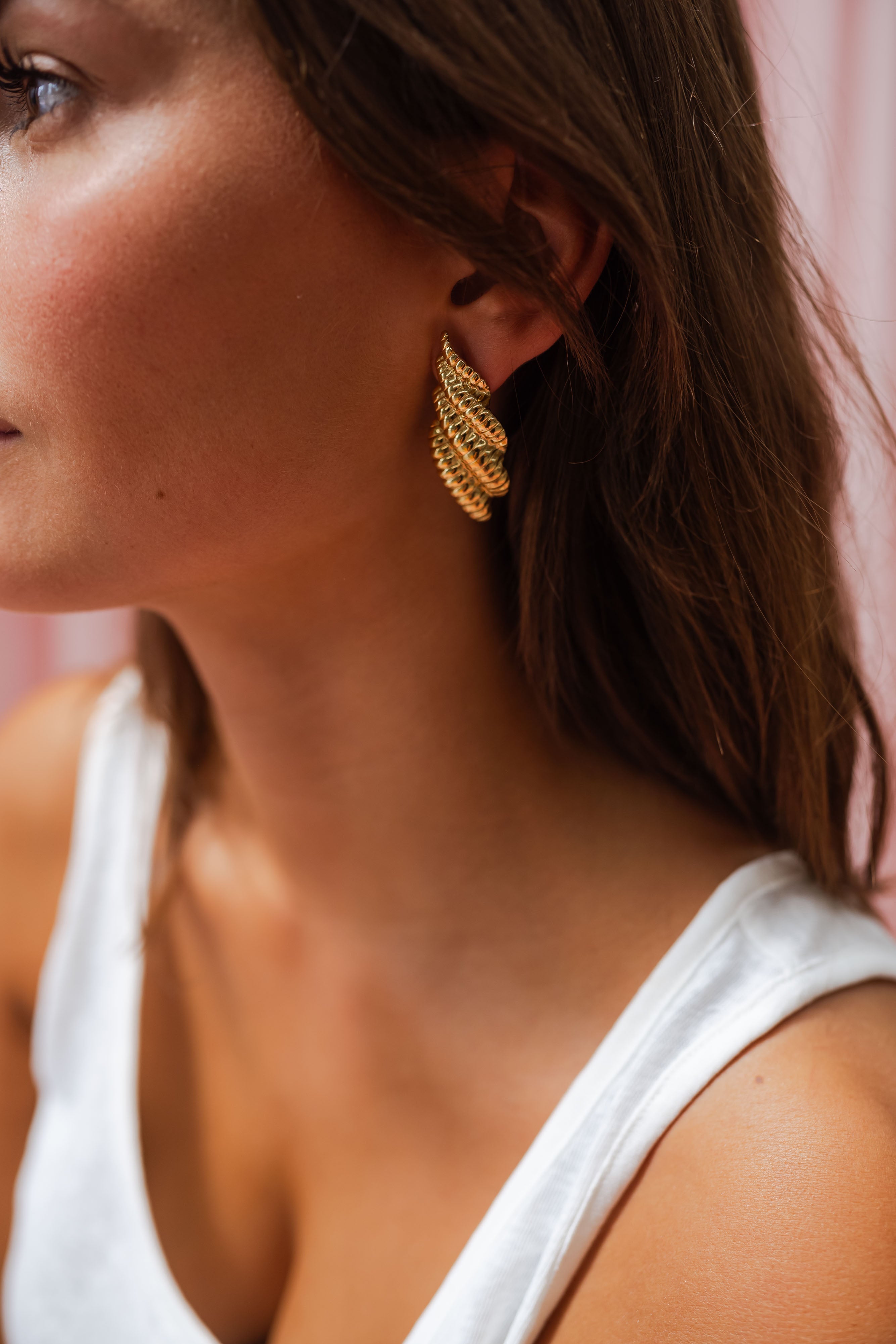 Boucles d'oreilles coquillage doré