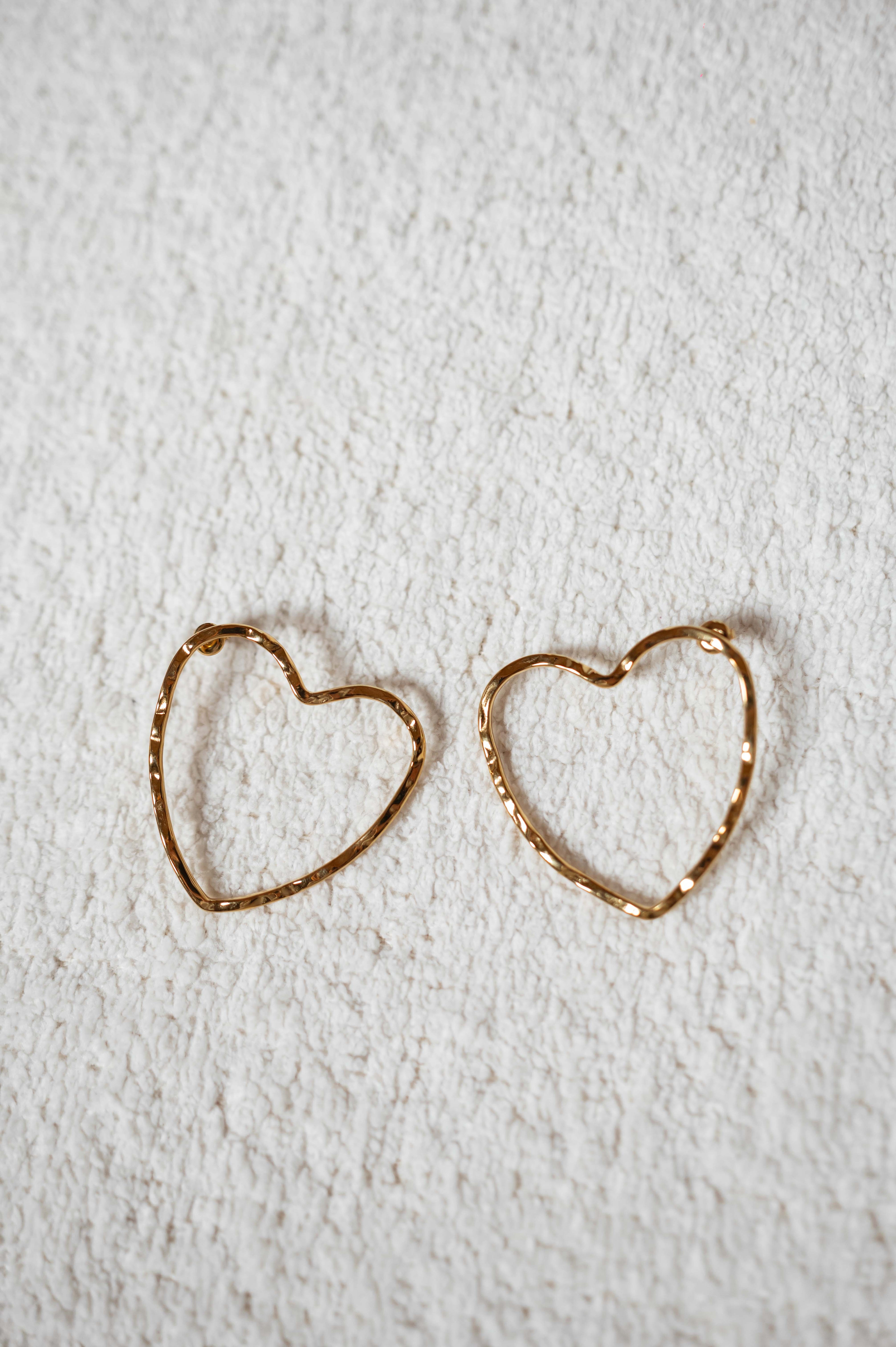 Boucles d'oreilles dorées Lovou