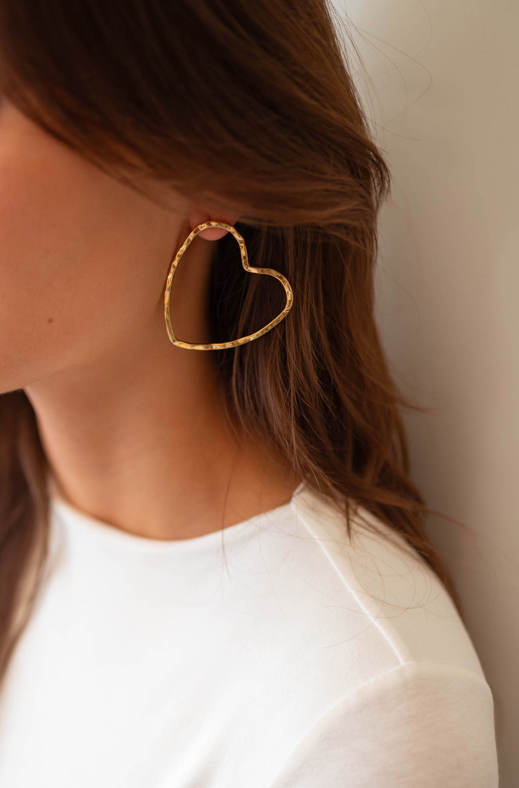 Boucles d'oreilles dorées Lovou