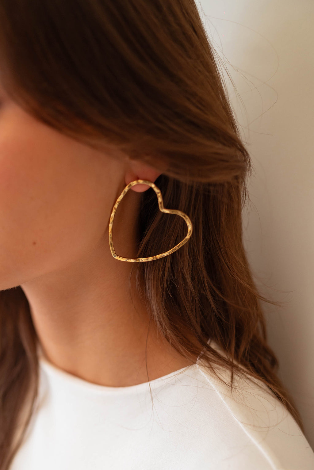 Boucles d'oreilles dorées Lovou
