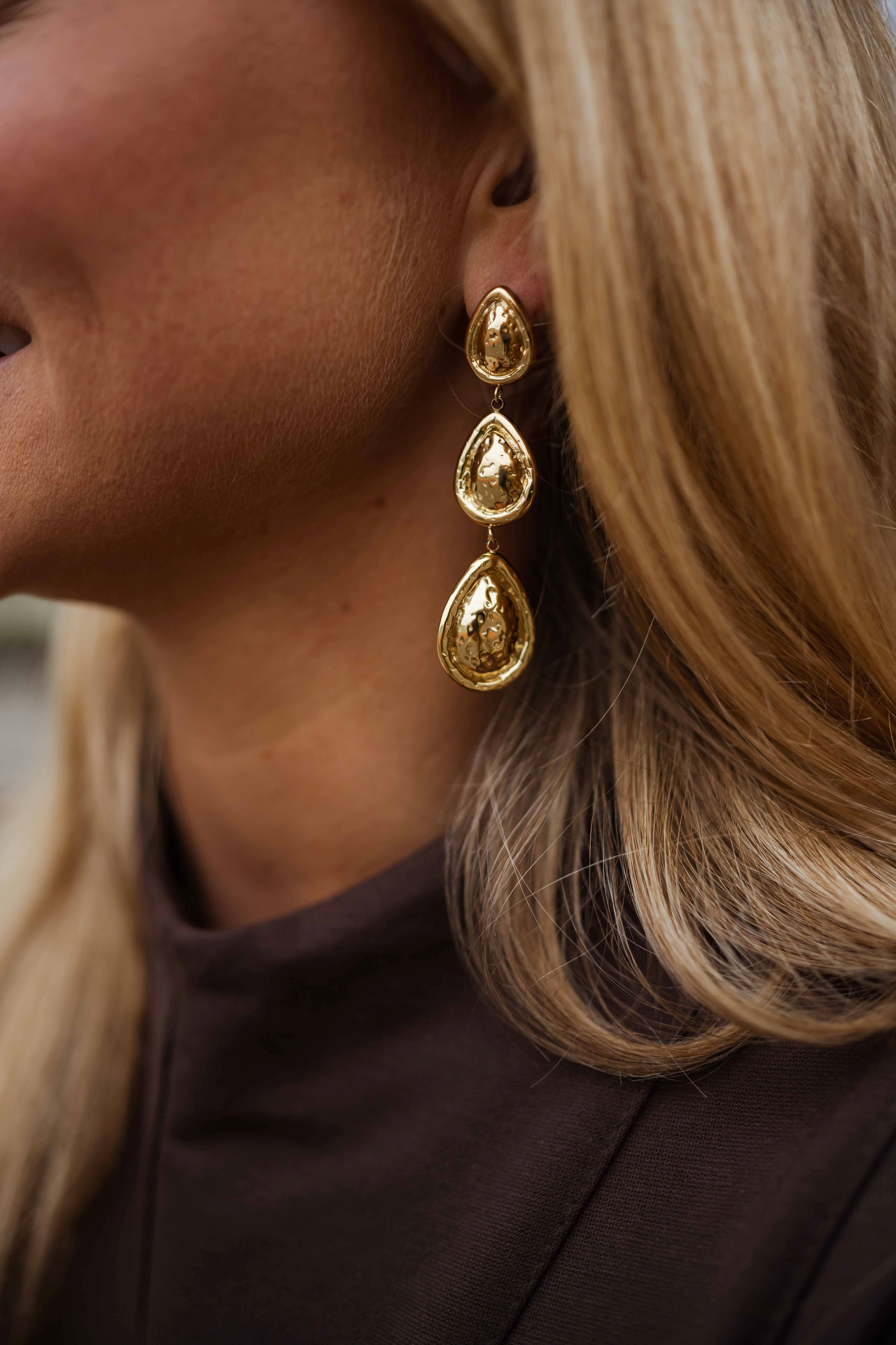 Boucles d'oreilles dorées Tesna