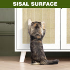 Bac à litière pour chat, maison pour chat, table d'appoint, porte, armoire, bibliothèque