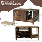 Enceinte de litière pour chat, meuble de toilette en bois caché avec griffoir