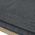 Canapé causeuse en bois anthracite avec cadre en bois d'hévéa