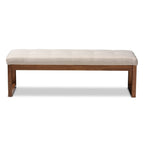 Banc contemporain rembourré en tissu par Baxton Studio