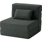 Canapé-lit convertible pliant - Fauteuil-lit moderne en lin avec oreiller et matelas pliable pour salon/dortoir/chambre d'amis