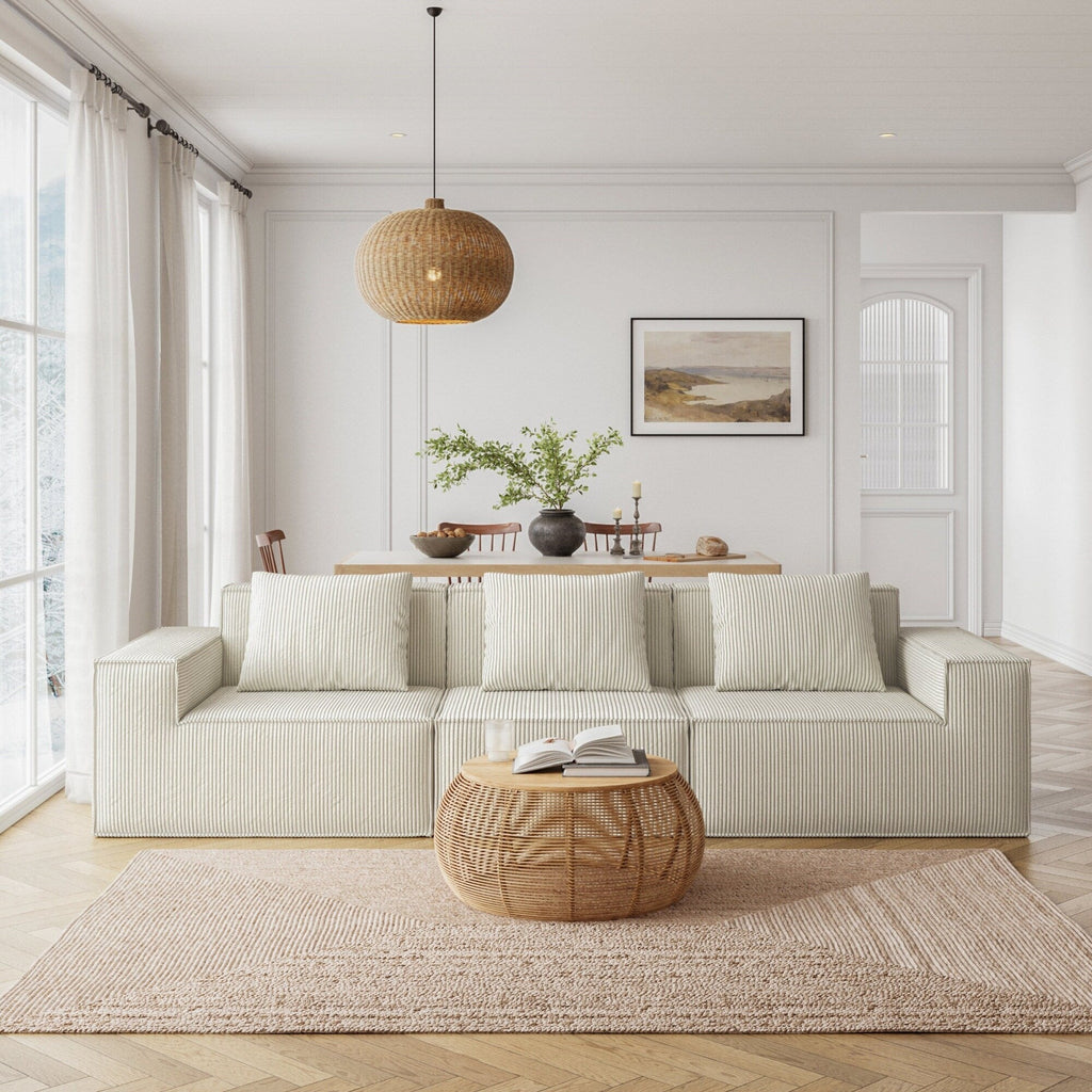 Canapé convertible en bloc de tofu