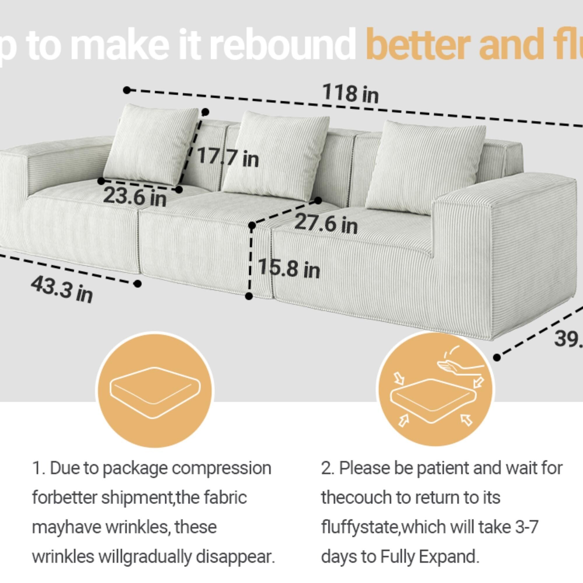 Canapé convertible en bloc de tofu