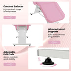 Lit de massage Costway 72 avec tabouret hydraulique, dossier réglable et