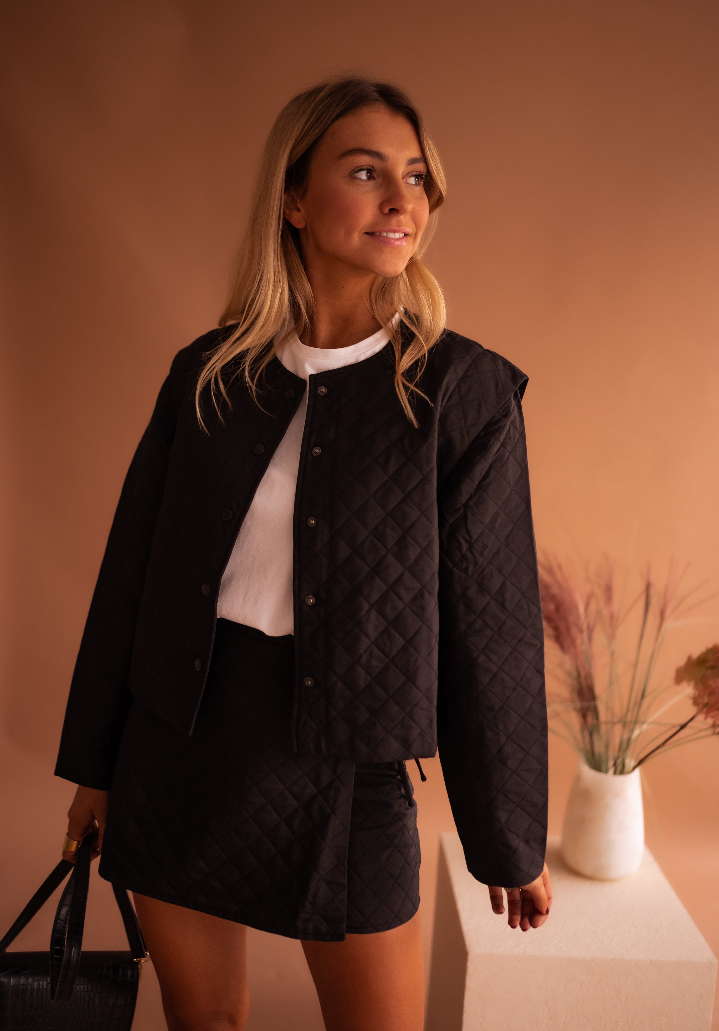 Veste matelassée noire Maina