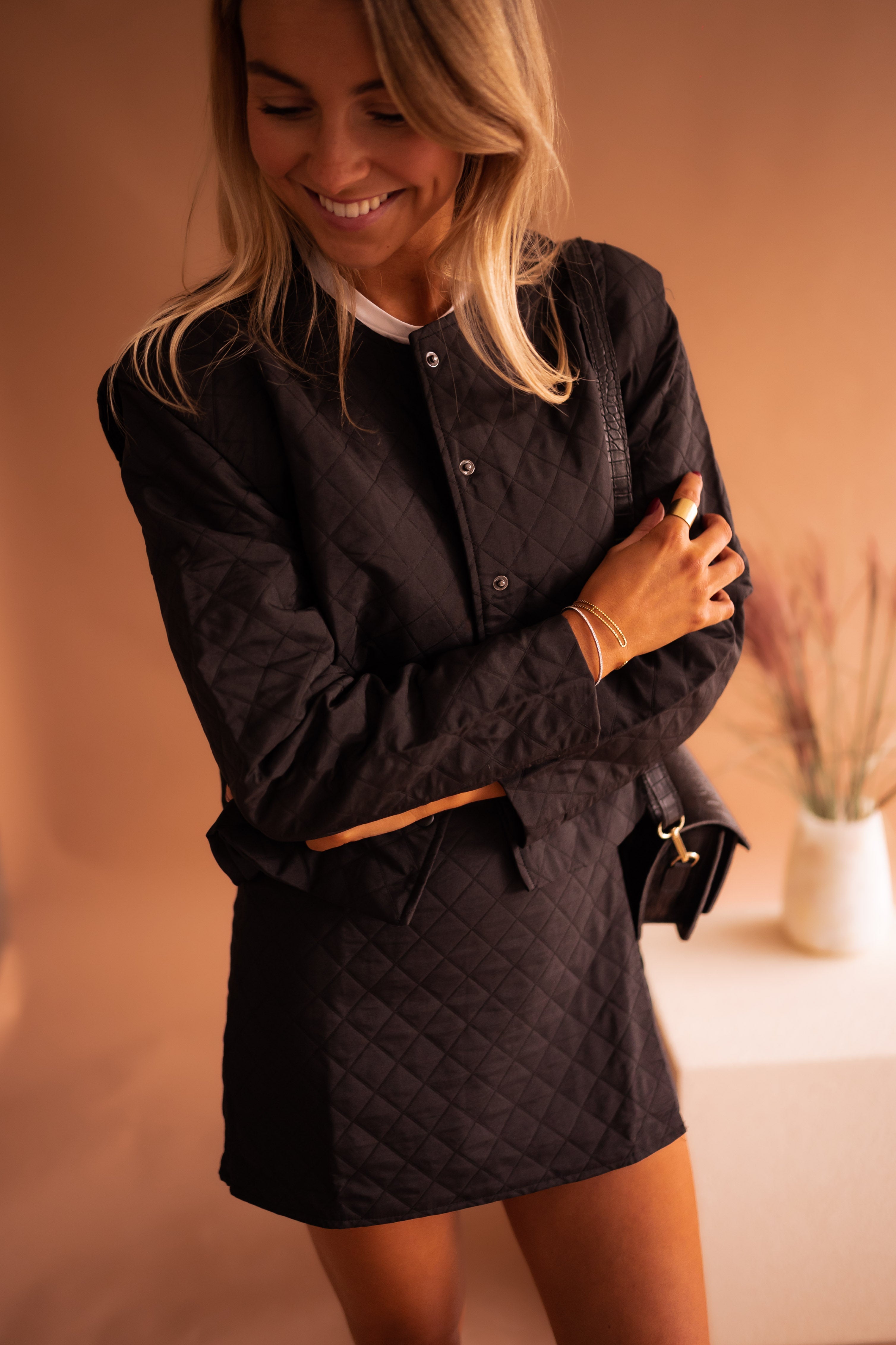 Veste matelassée noire Maina