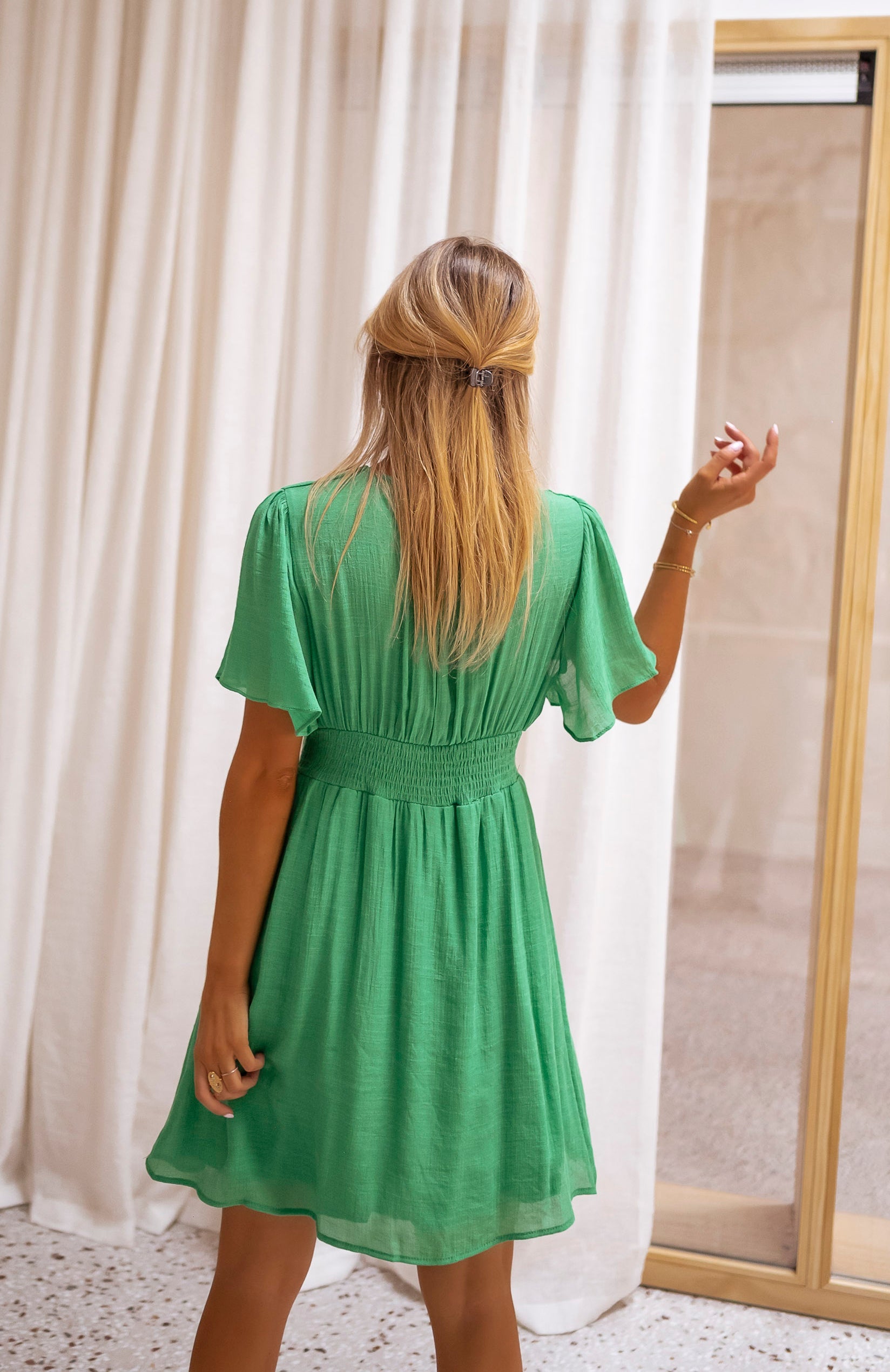 Robe verte Eloane 