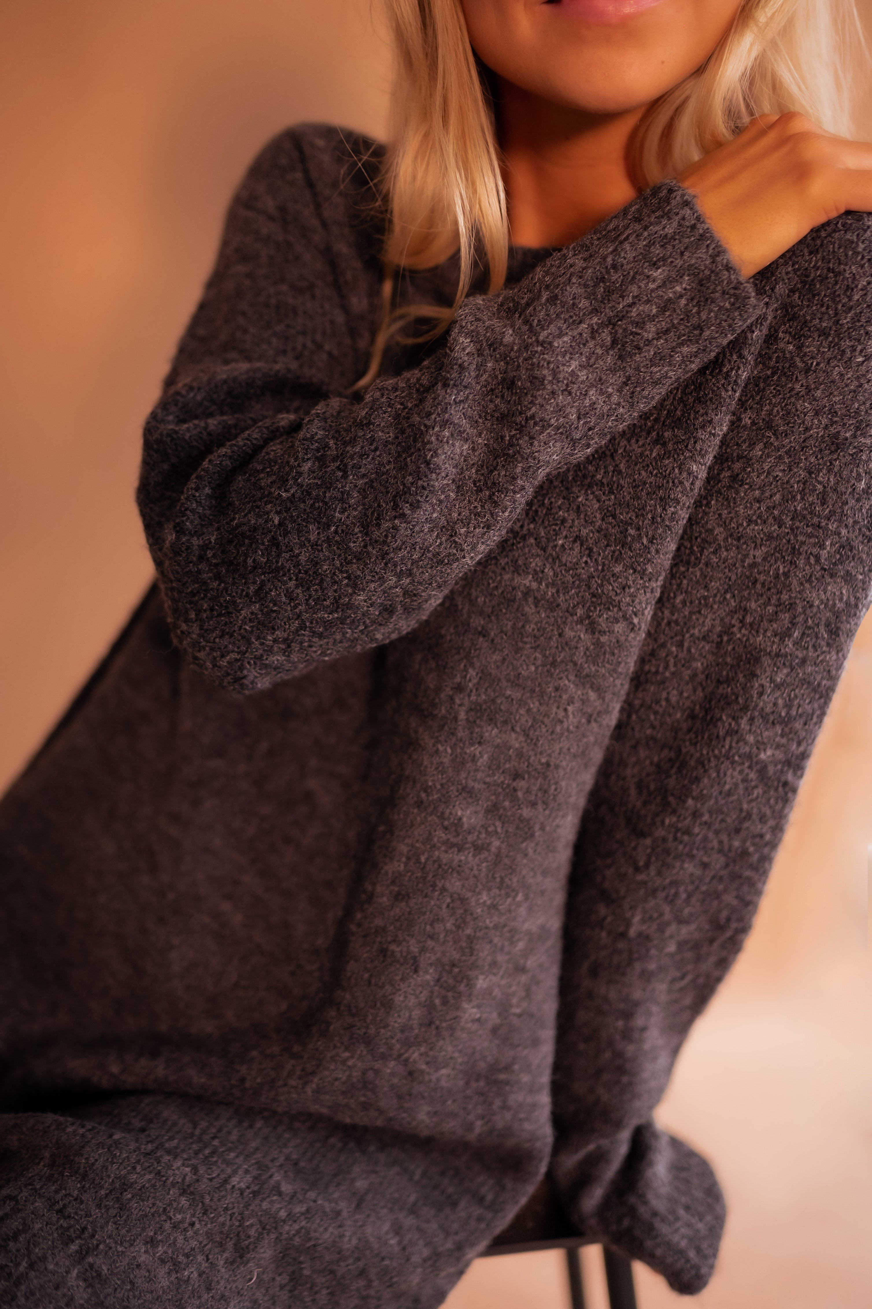 Robe pull grise Mariam 