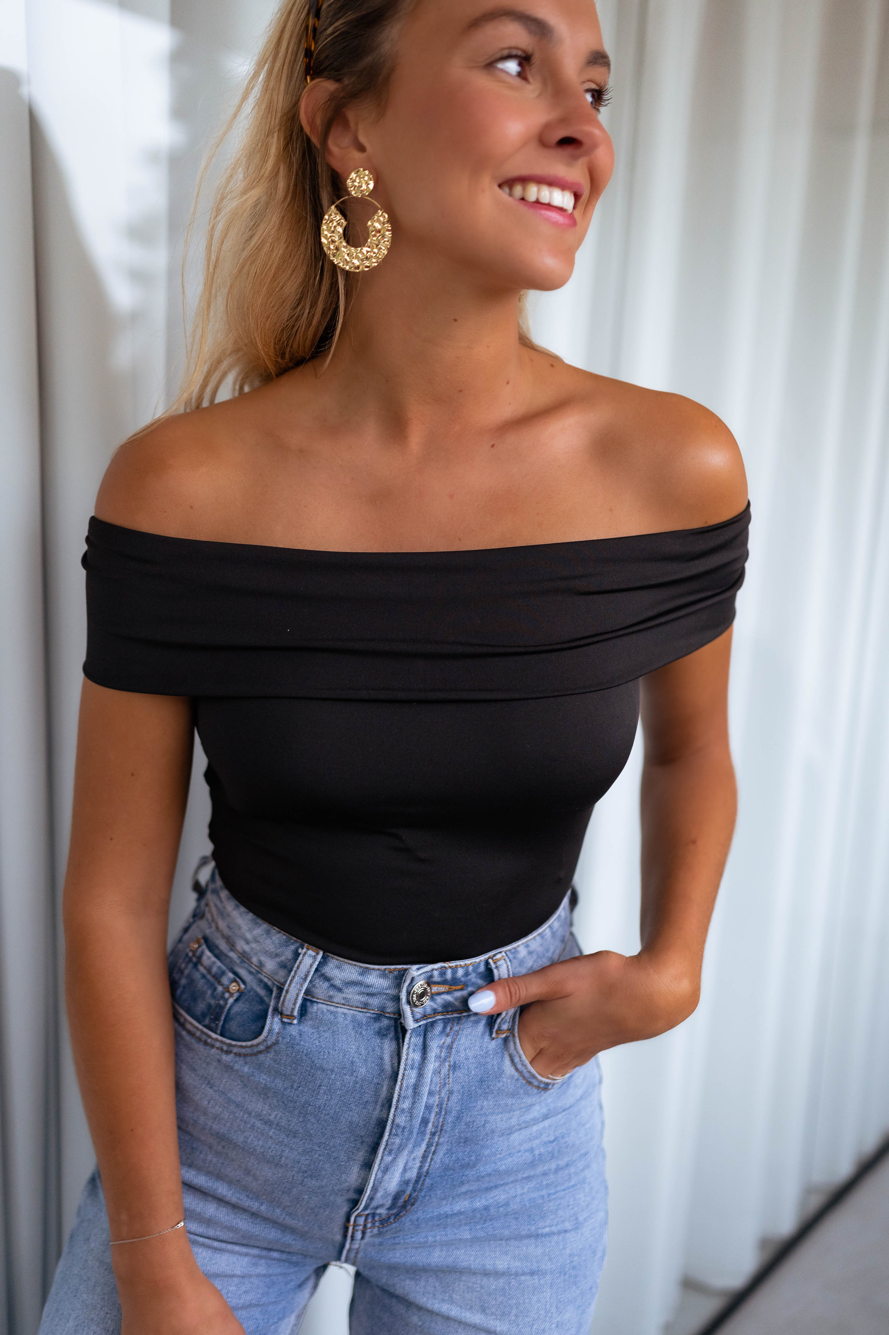 Body sans manches Soraya noir 