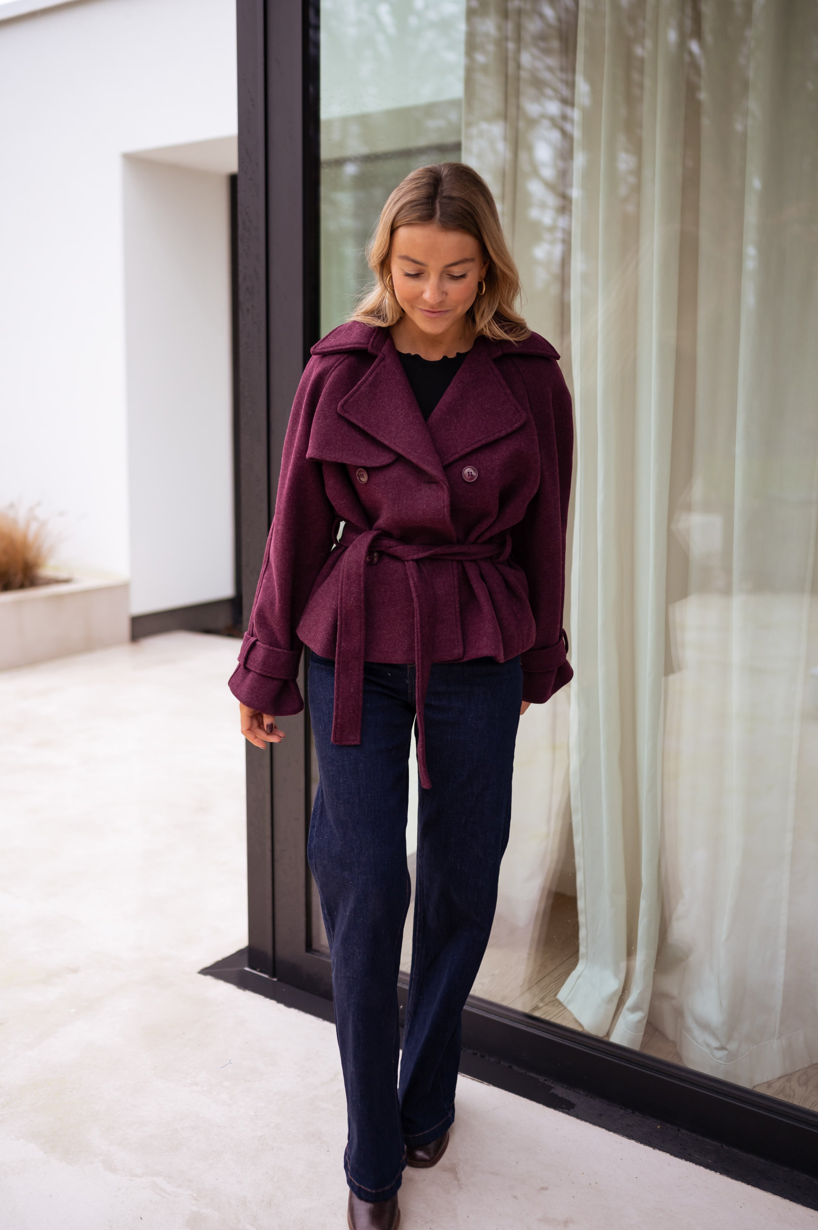 Manteau Malvy bordeaux