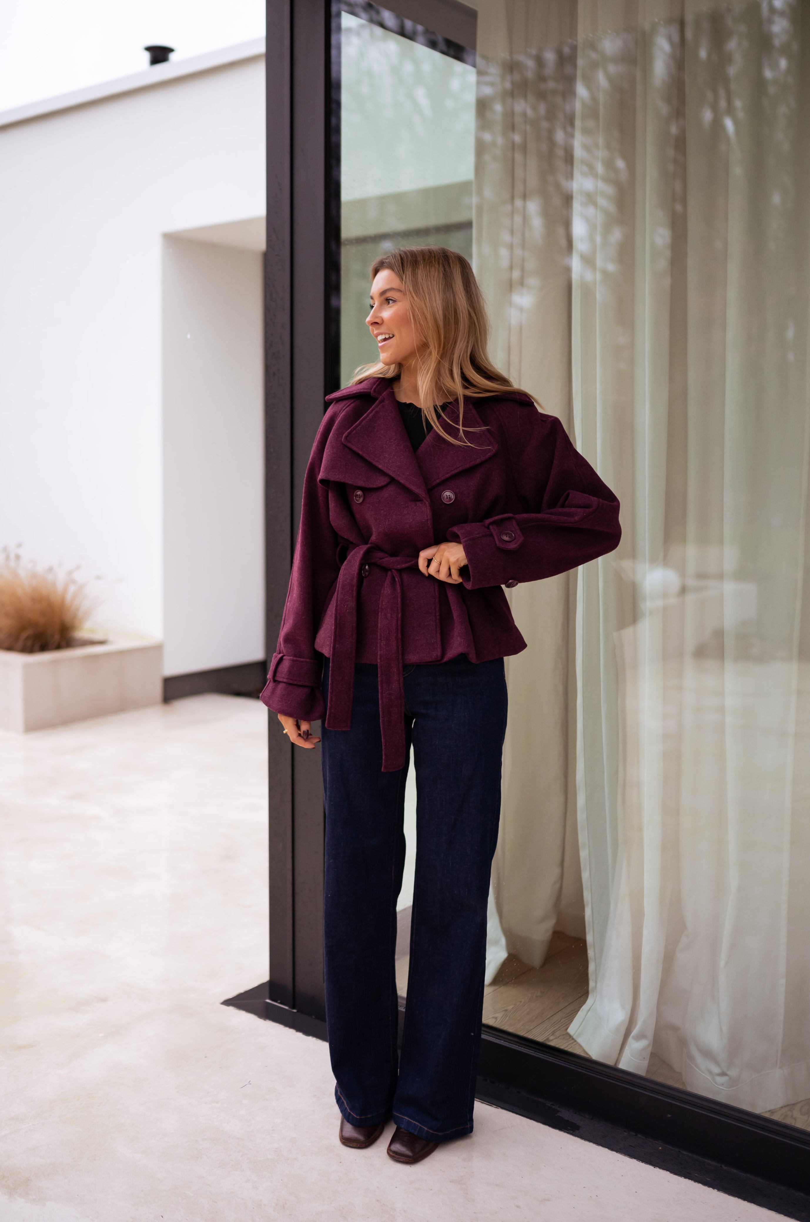 Manteau Malvy bordeaux