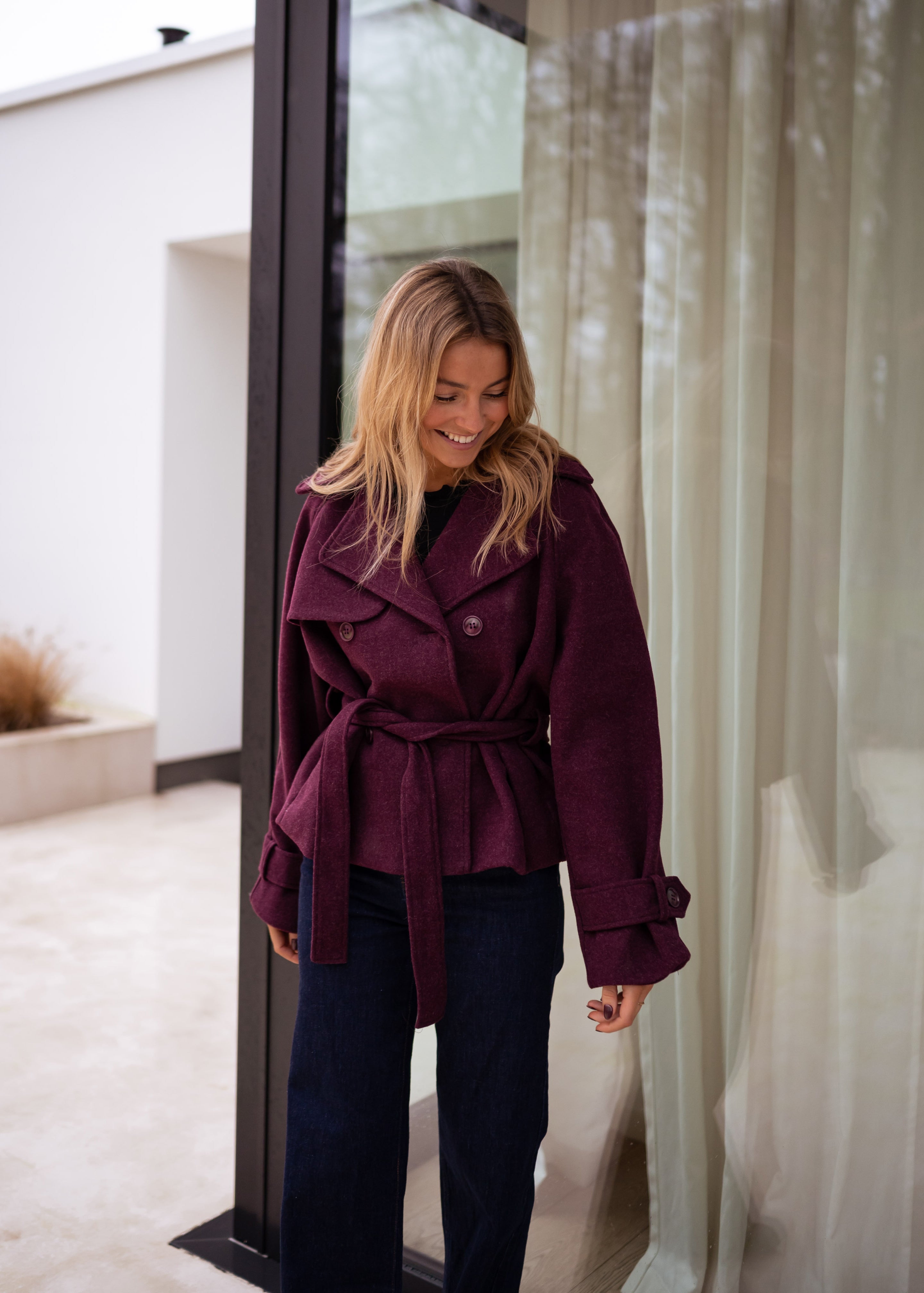 Manteau Malvy bordeaux