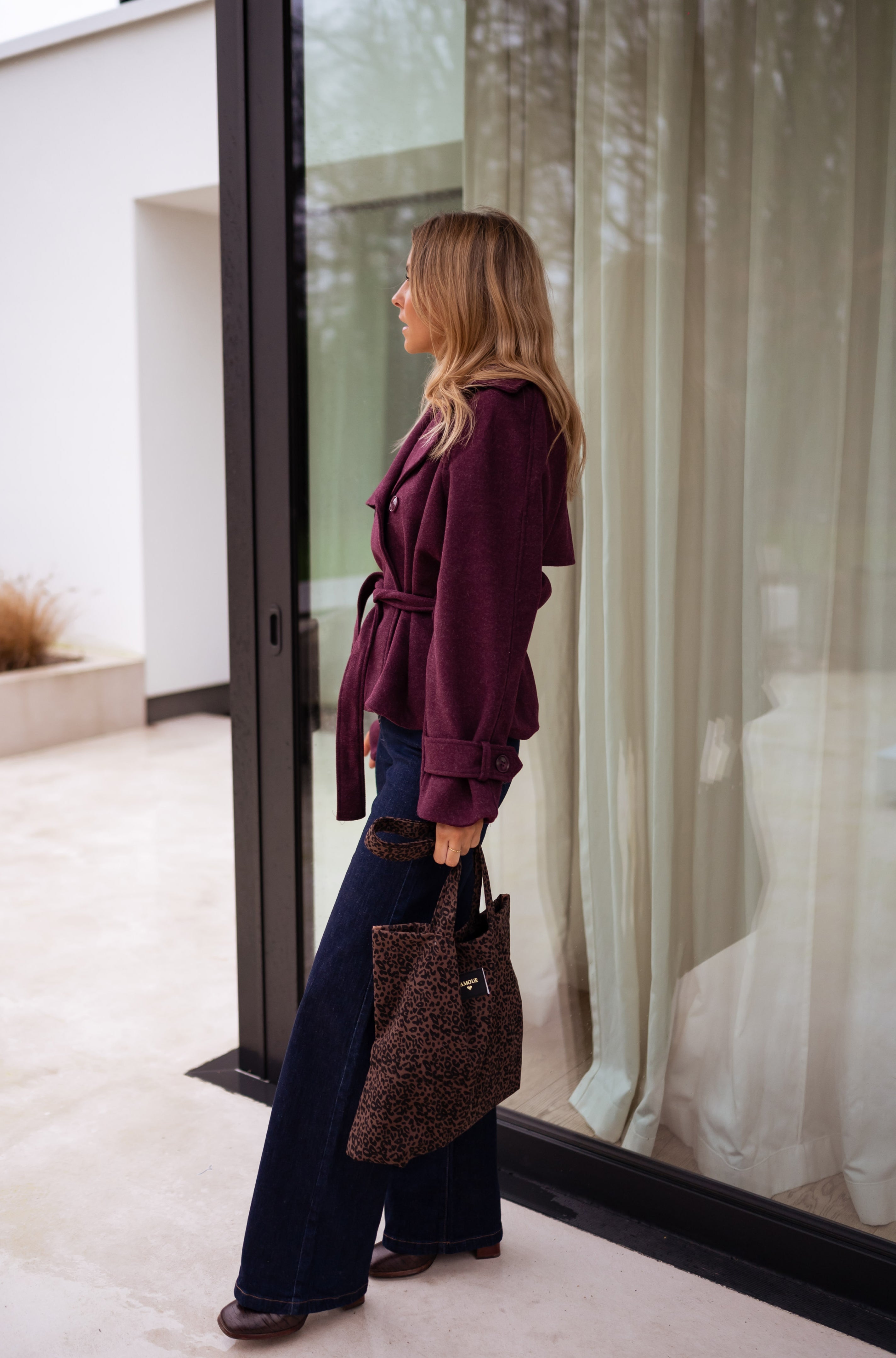 Manteau Malvy bordeaux