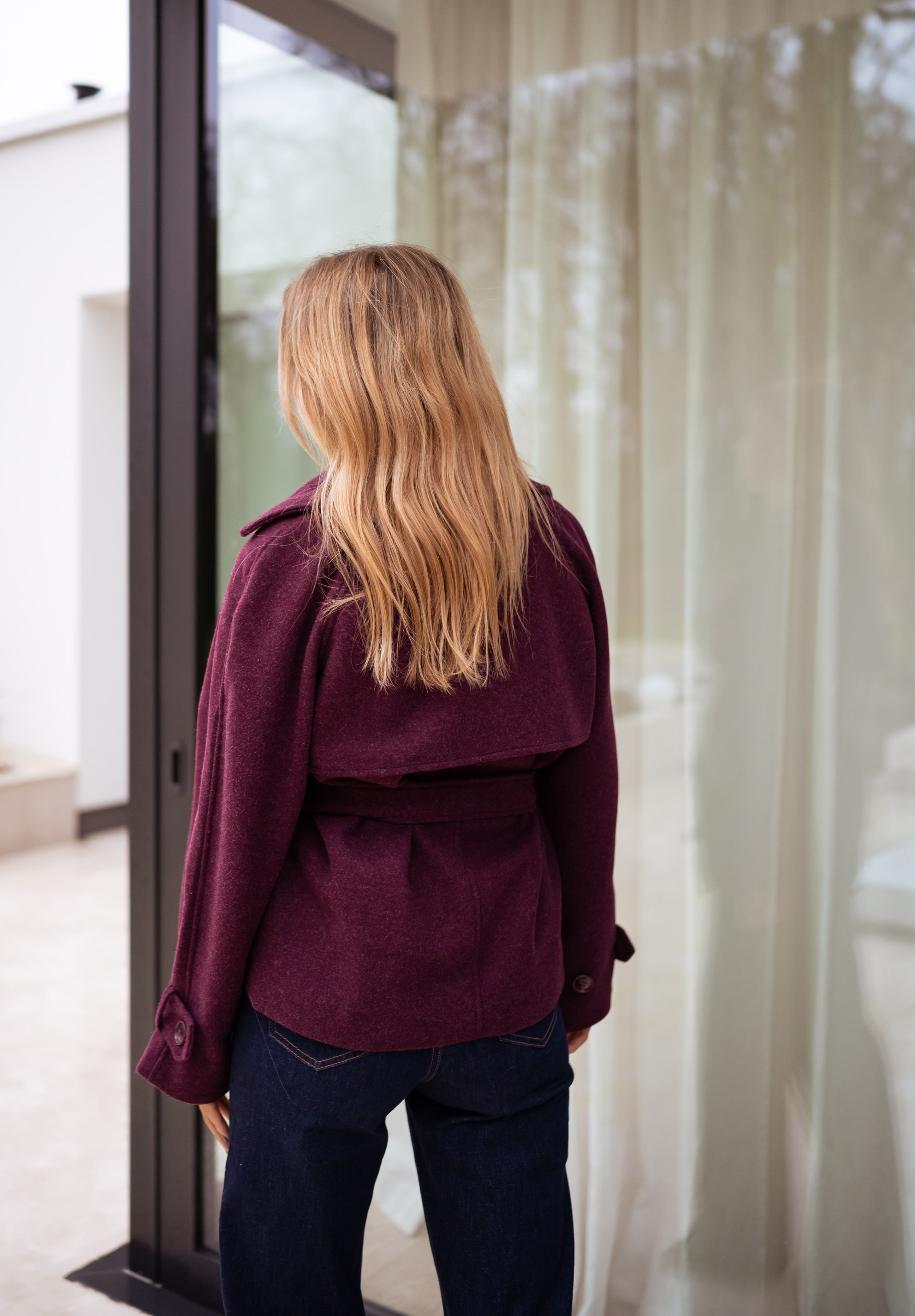 Manteau Malvy bordeaux
