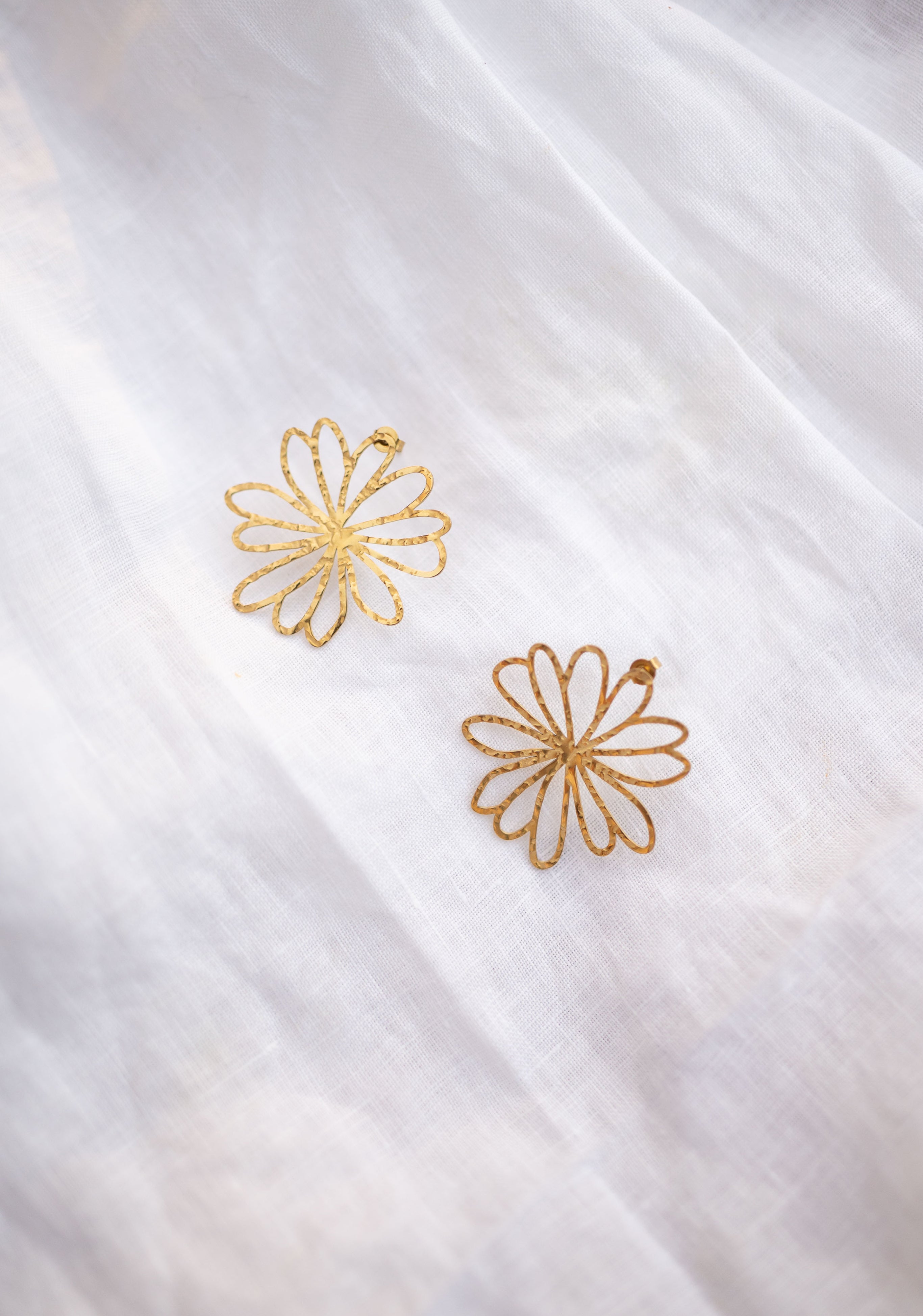 Boucles d'oreilles dorées Djena