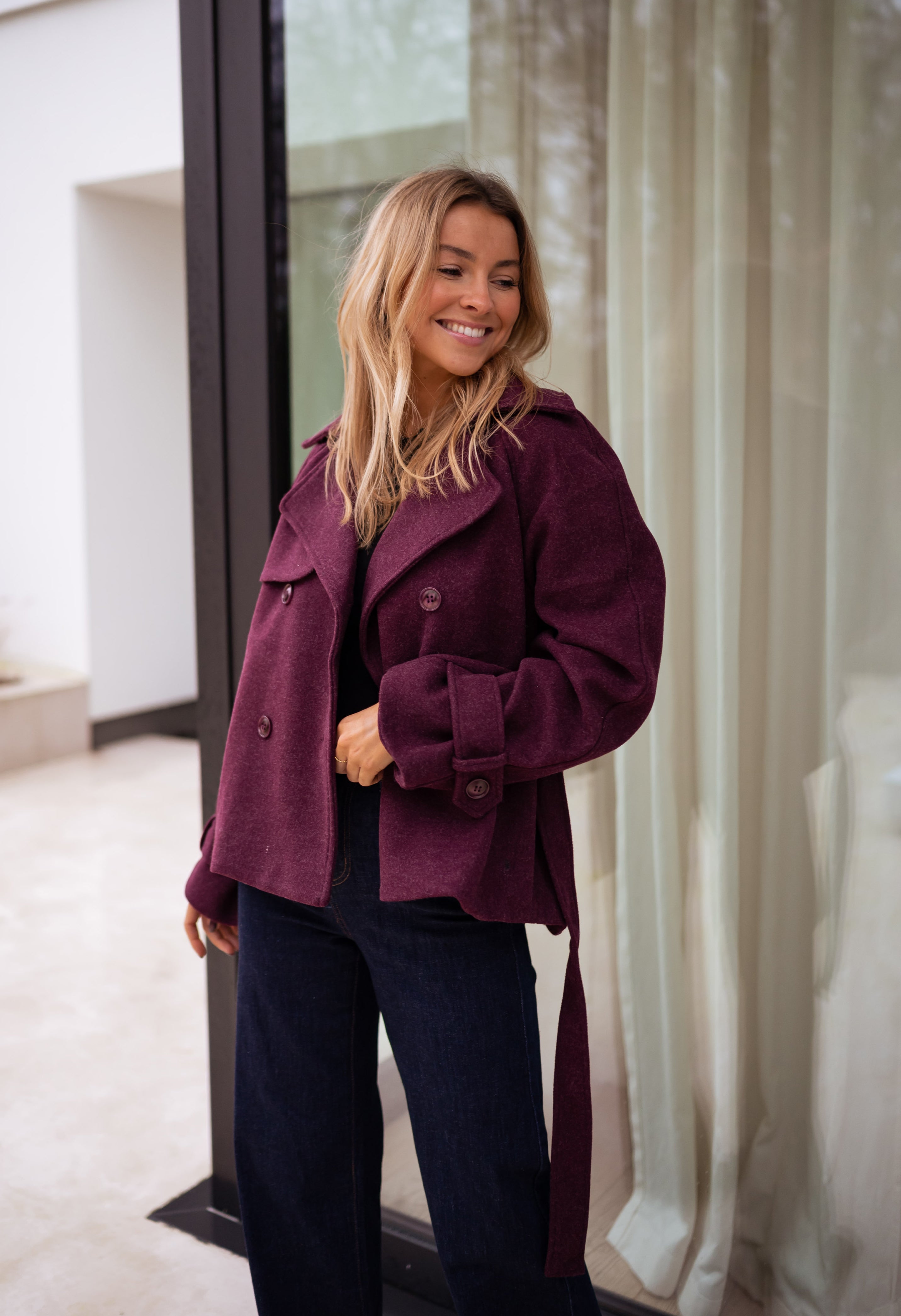 Manteau Malvy bordeaux