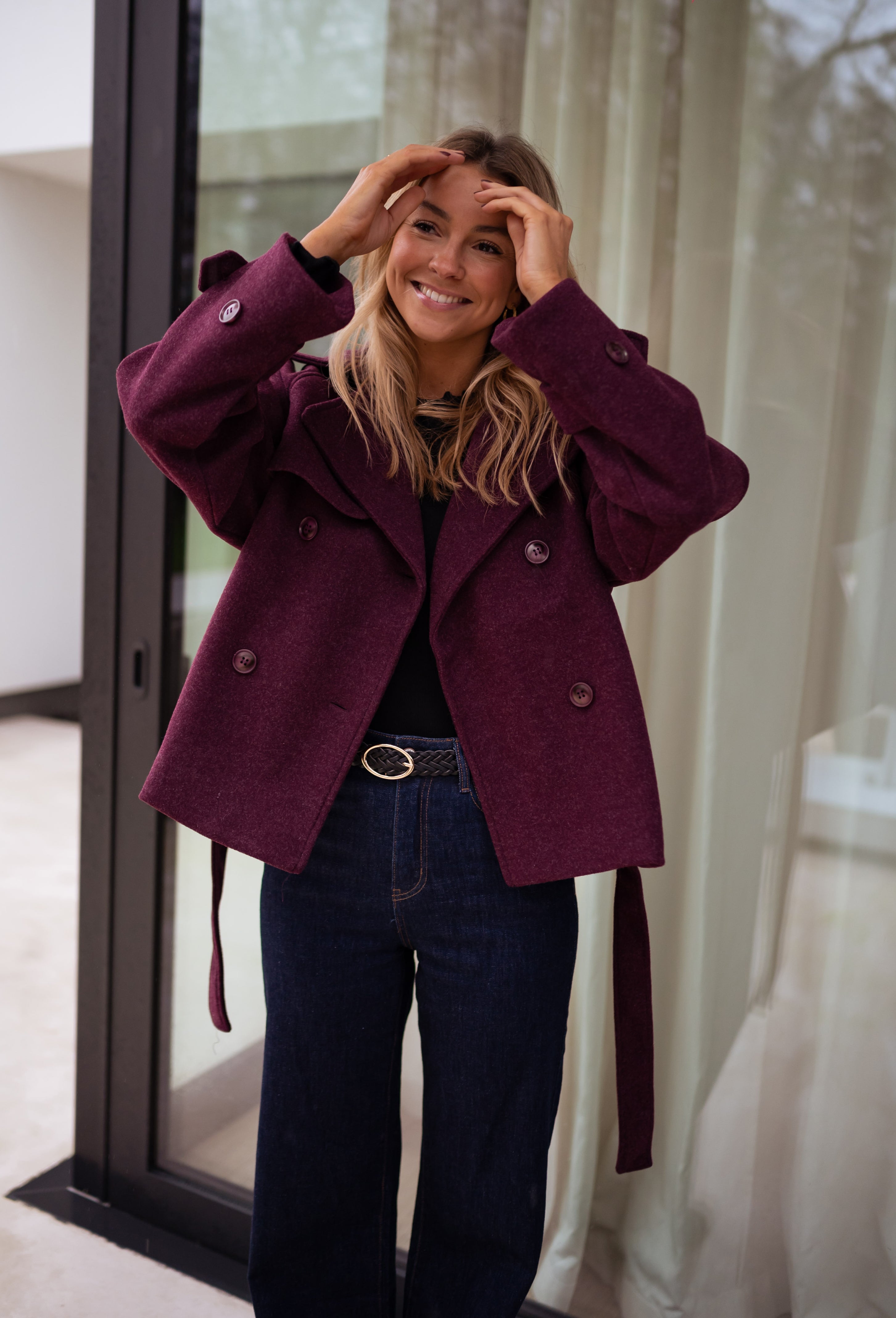 Manteau Malvy bordeaux