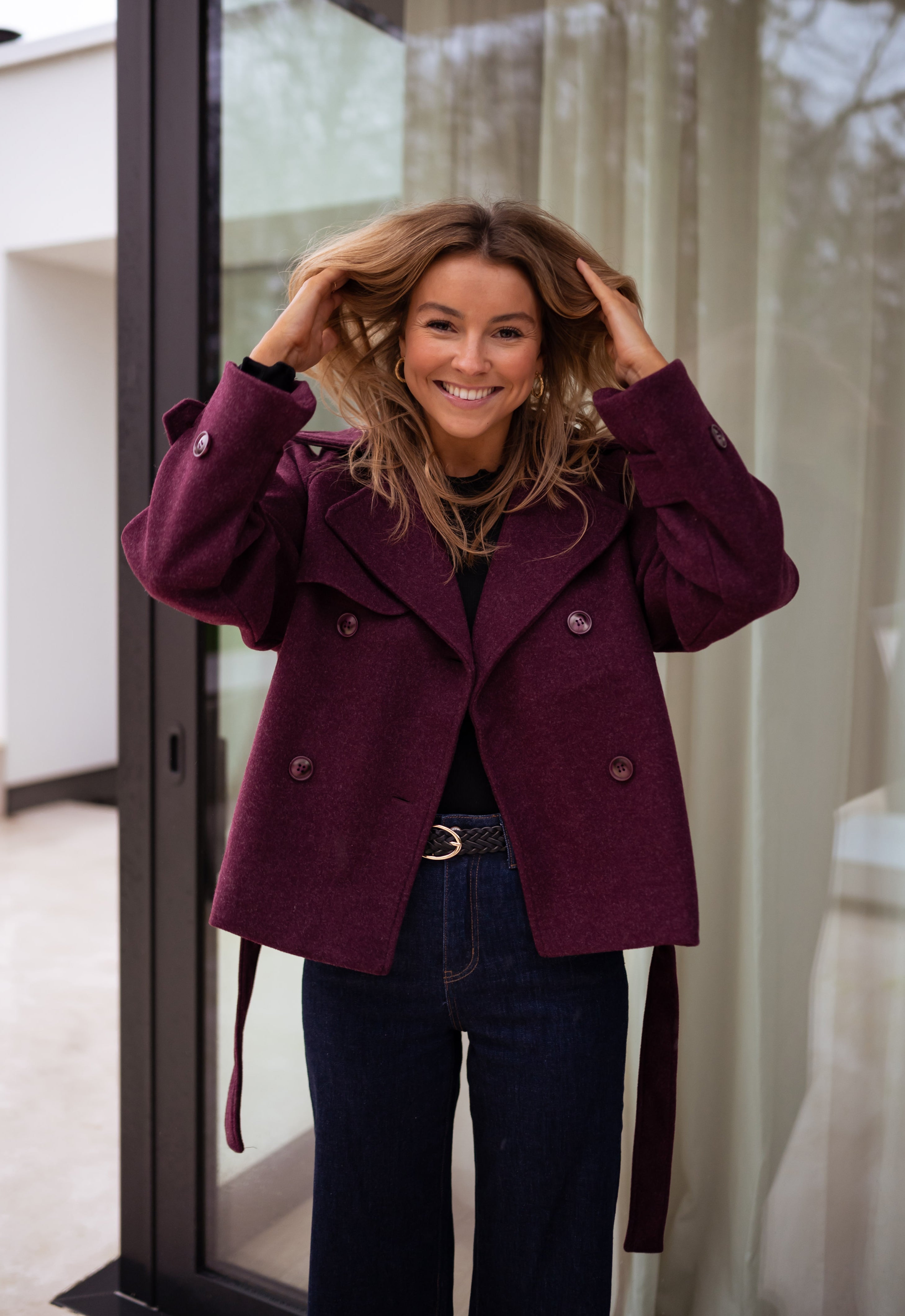Manteau Malvy bordeaux
