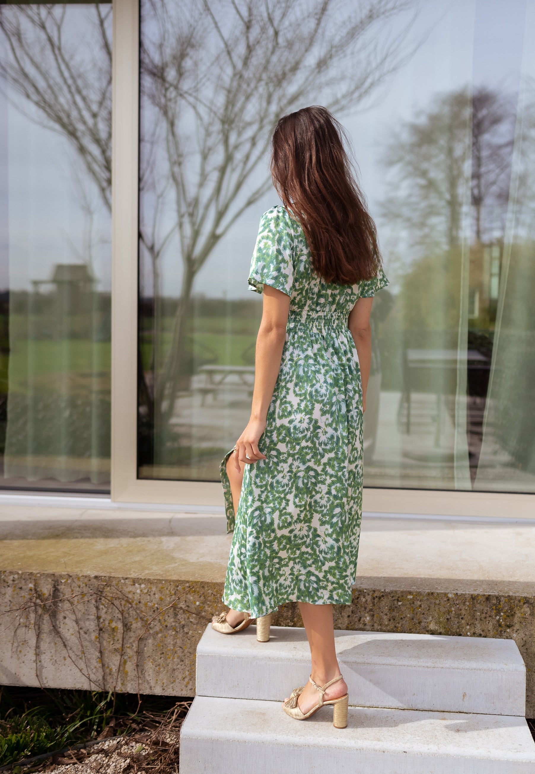 Robe Adena à motifs verts