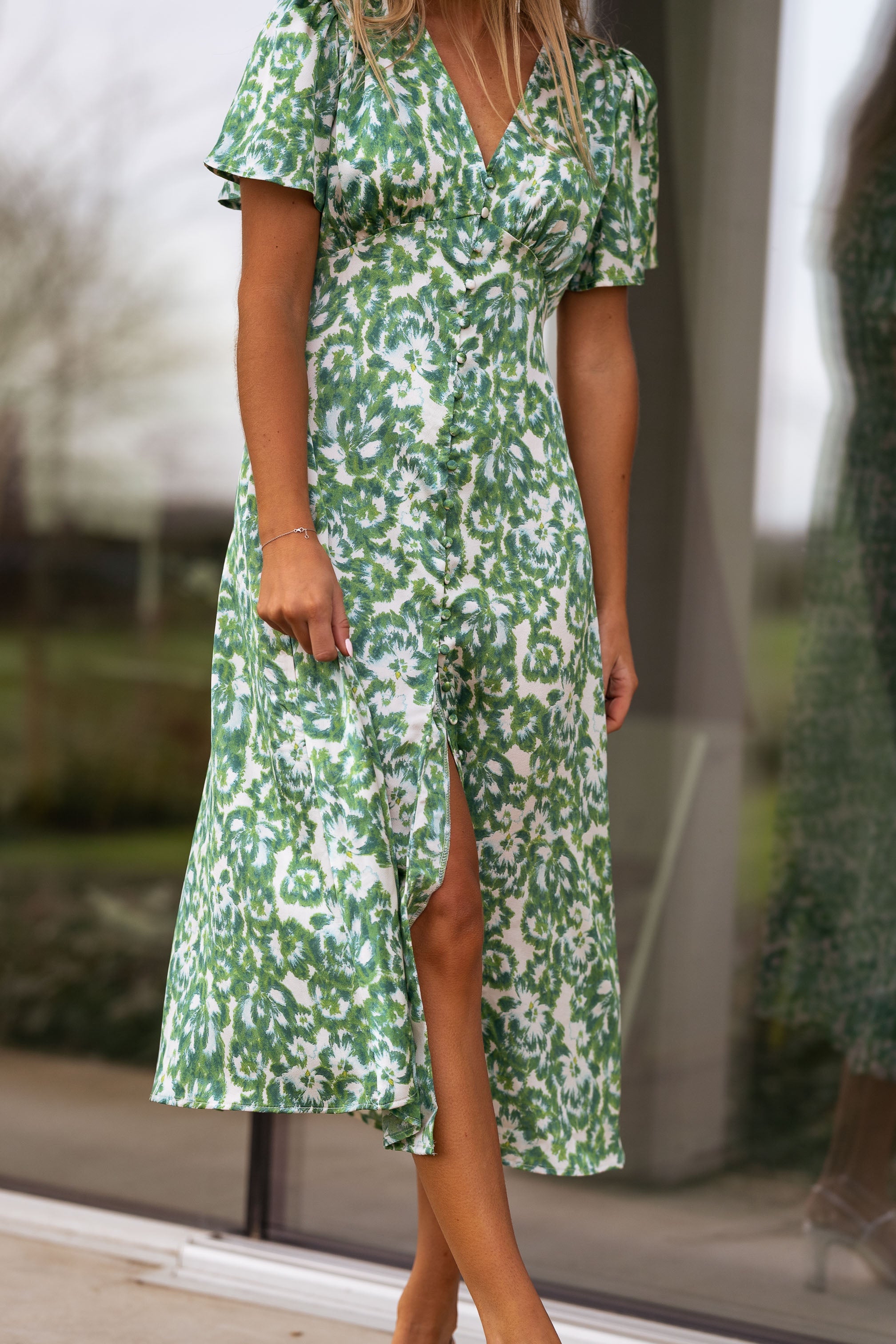 Robe Adena à motifs verts