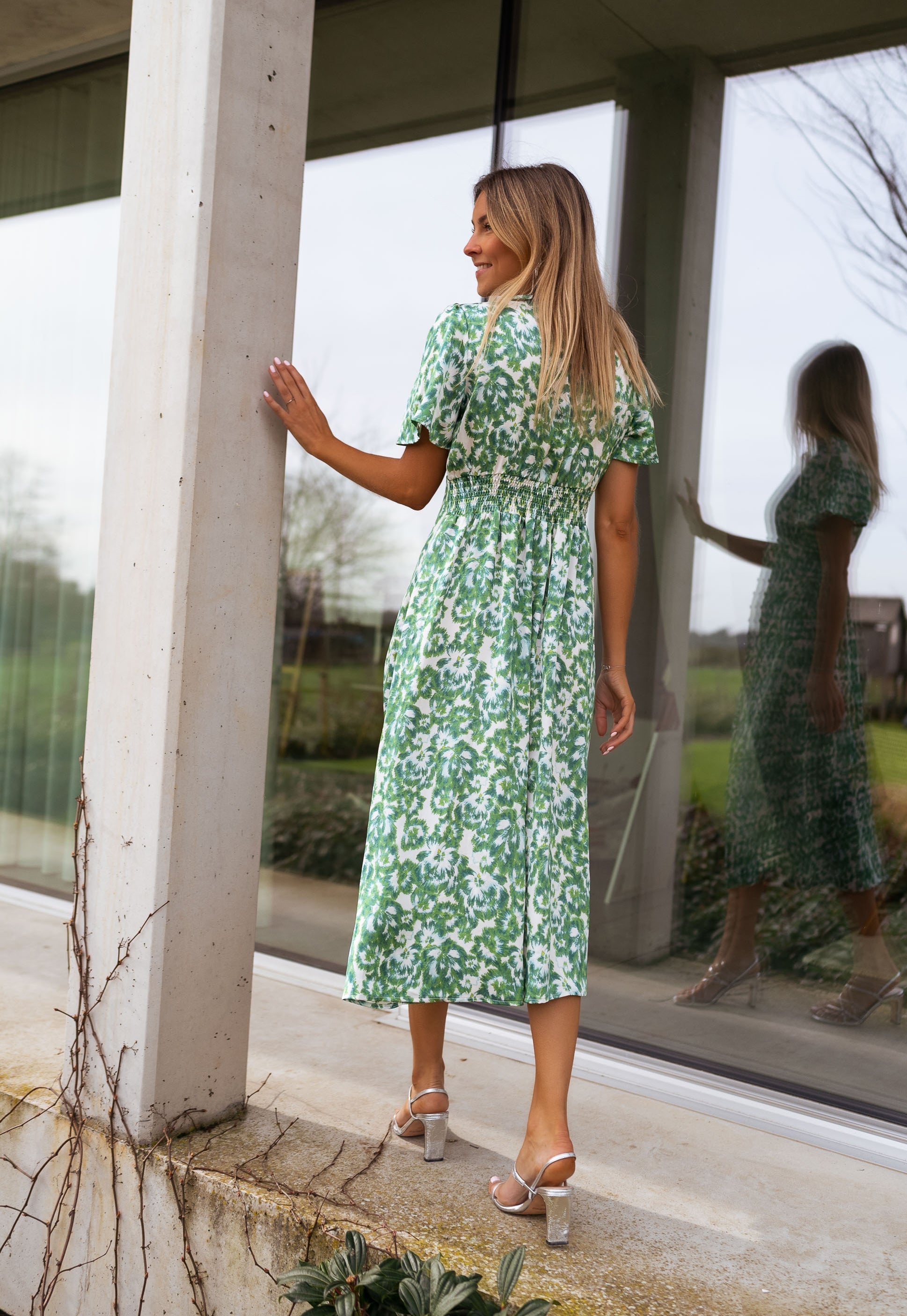 Robe Adena à motifs verts