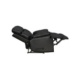 Fauteuil inclinable manuel extensible avec repose-pieds en cuir véritable marron de qualité supérieure Davin